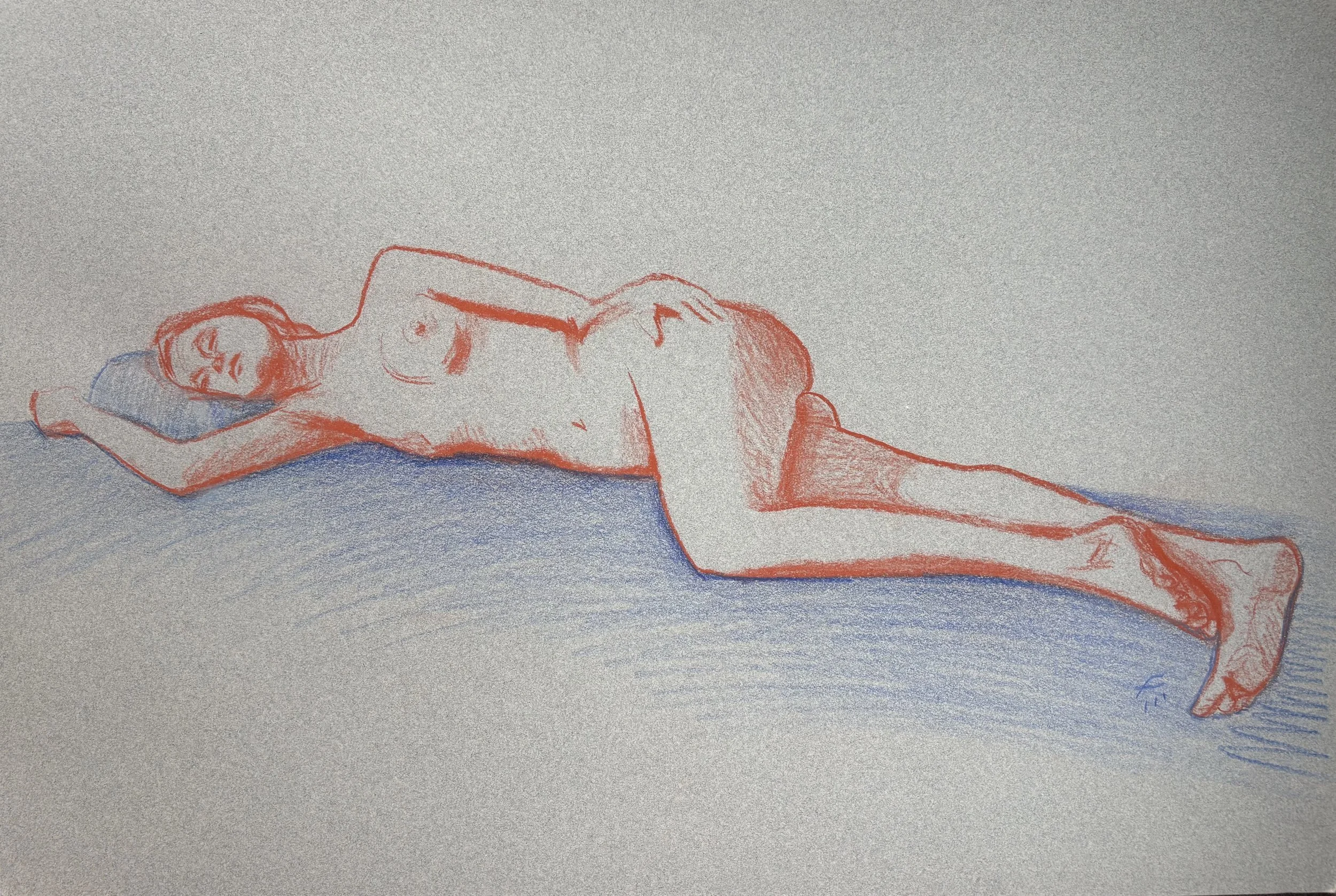 Life Model Orange on Grey