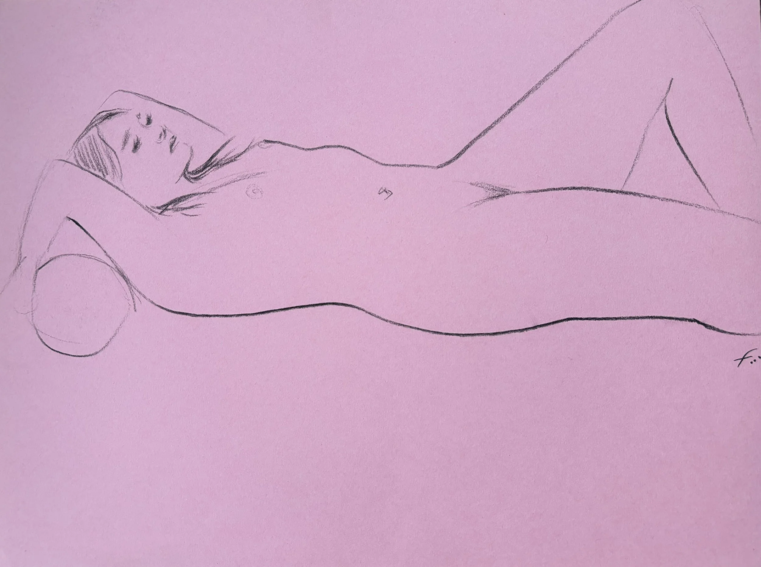 Life Model on Light Pink