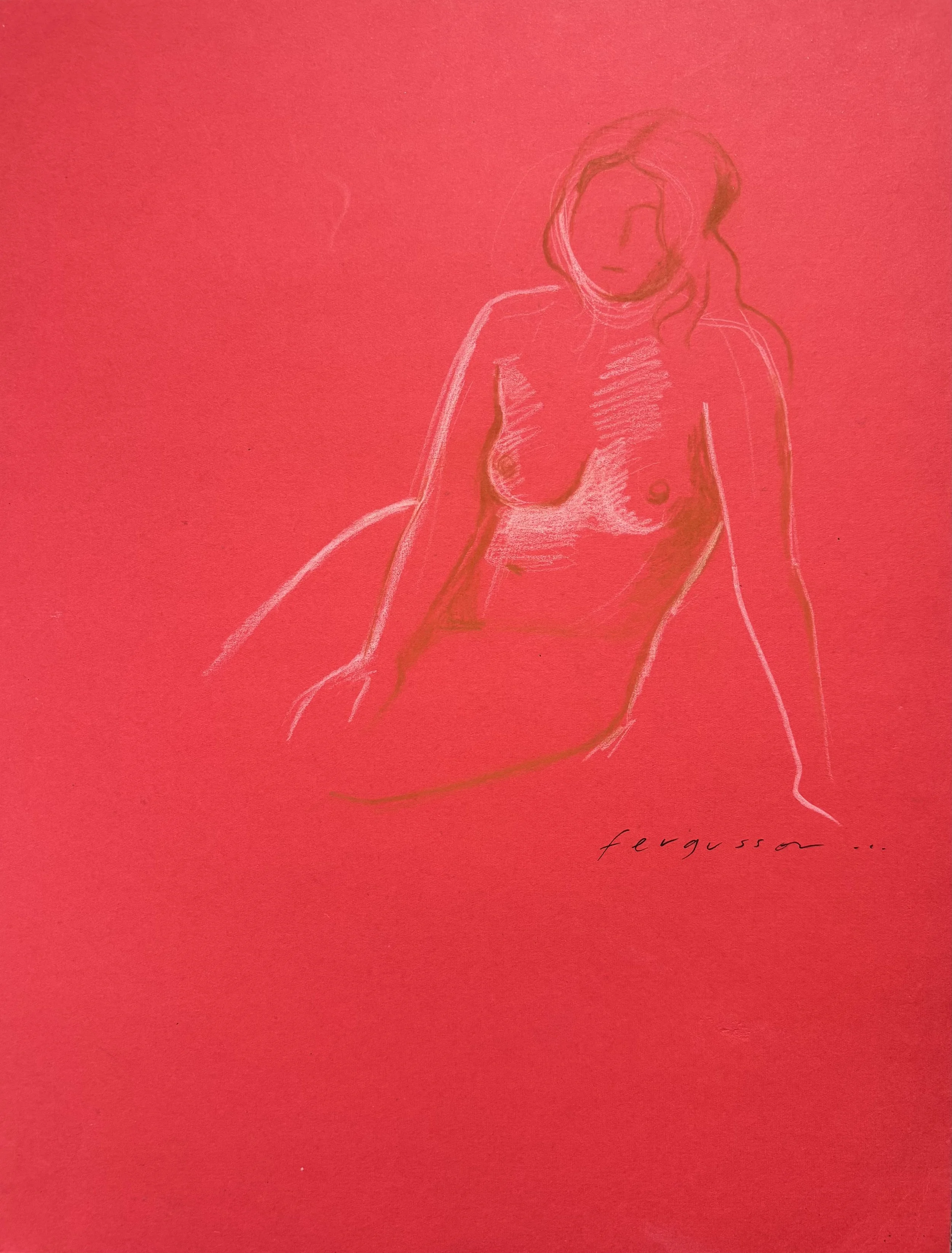 Life Model Reflecting on Red