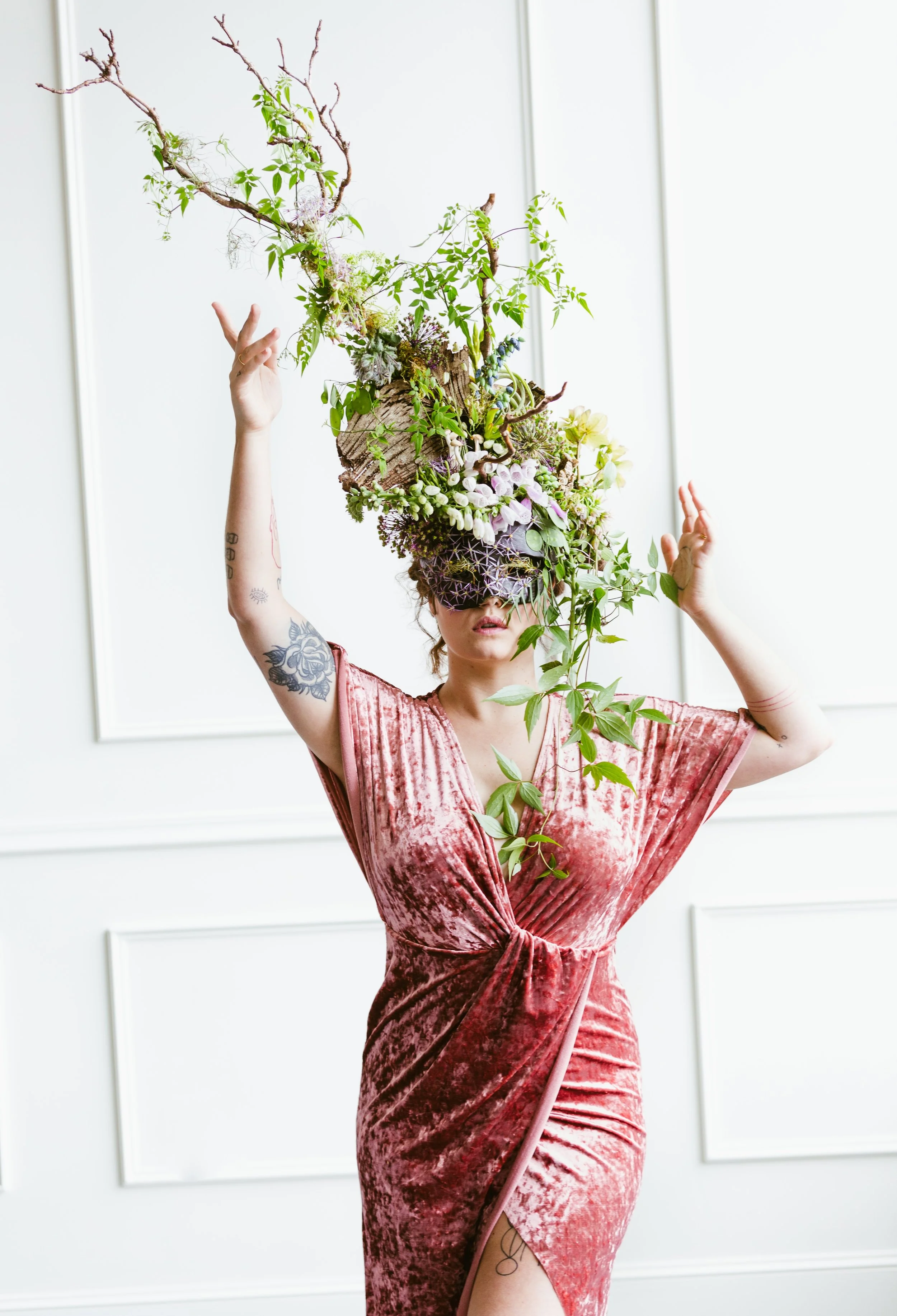 Francoise Weeks botanical fashion couture floral jewelry floral fashion 68