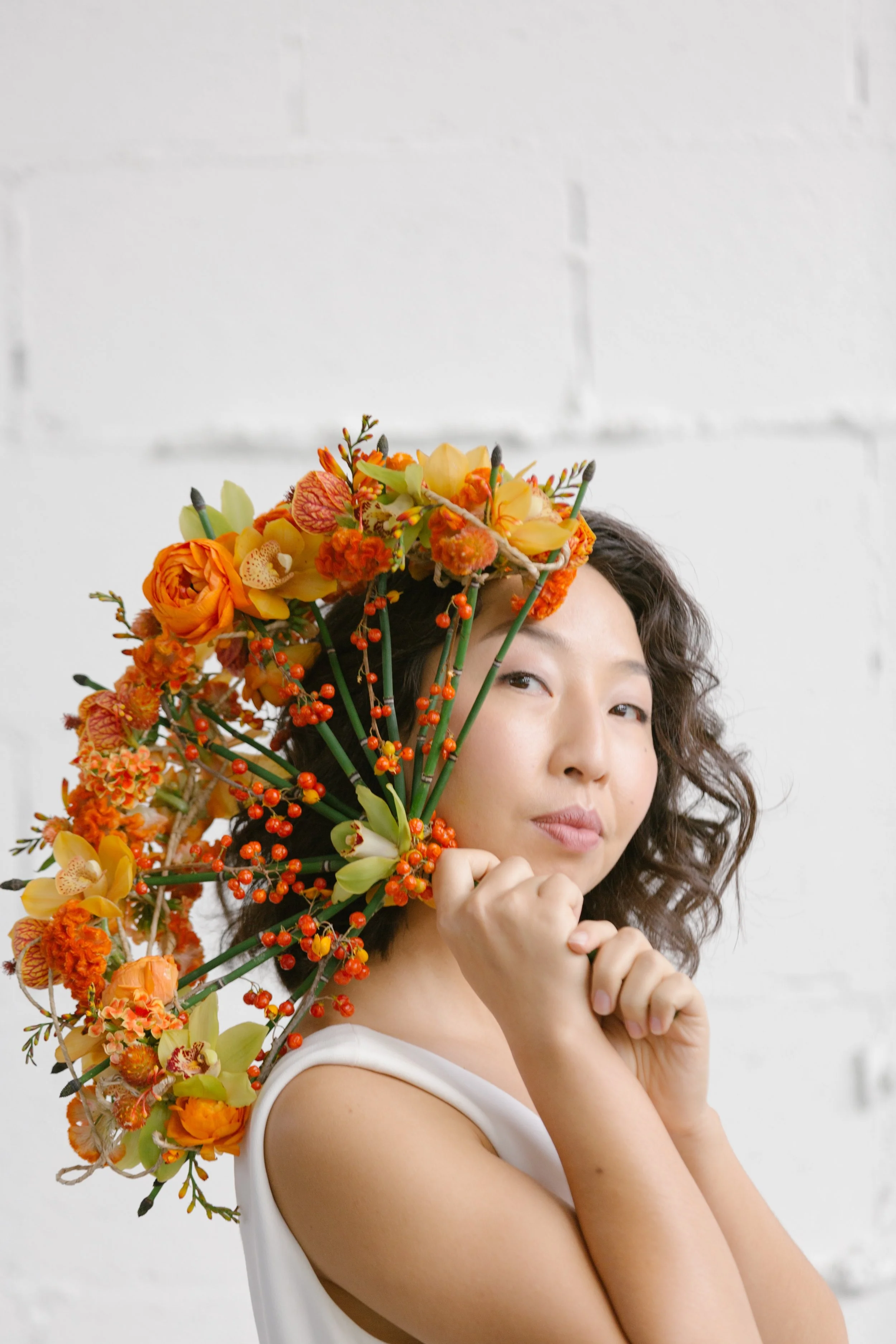 Francoise Weeks botanical fashion couture floral jewelry floral fashion 37