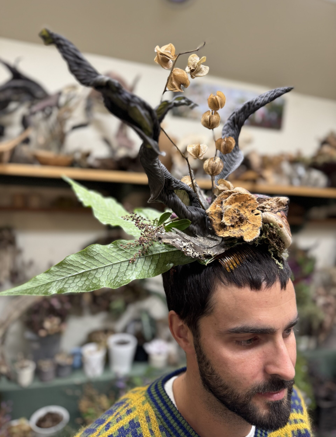 Botanical Headpiece Francoise Weeks workshop 1