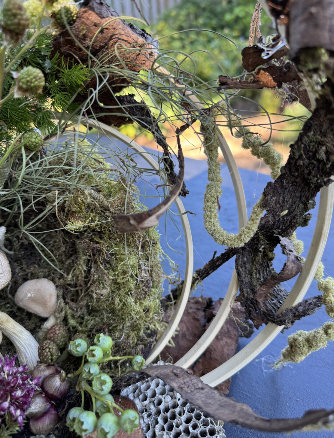 woodland centerpiece with bamboo structure 3