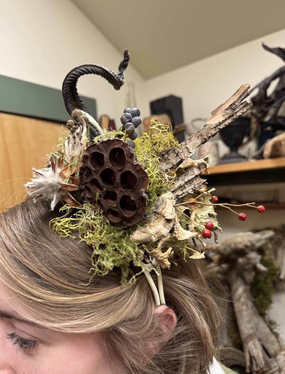 Botanical Headpiece Francoise Weeks workshop 2