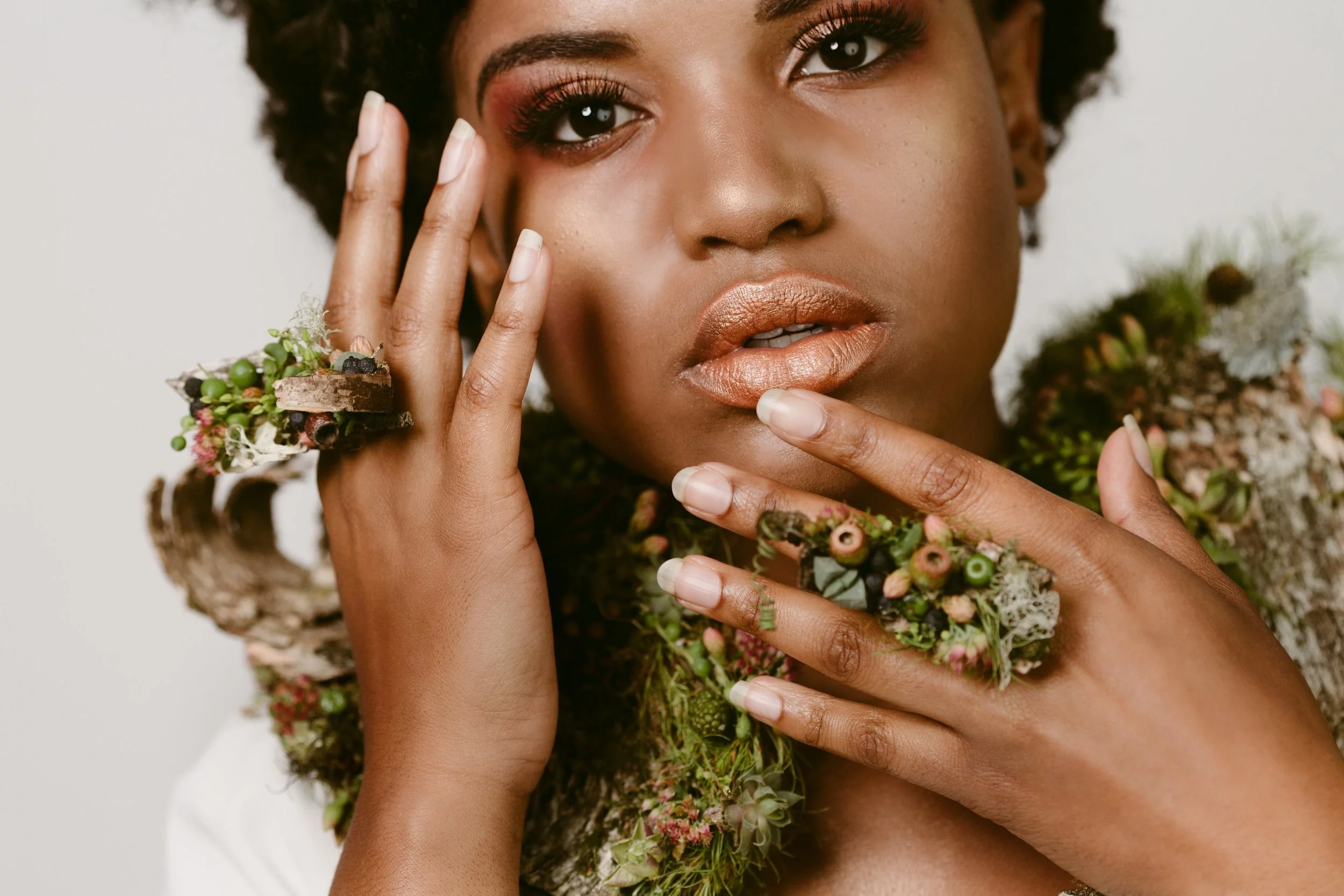 Francoise Weeks botanical fashion couture floral jewelry floral fashion 29