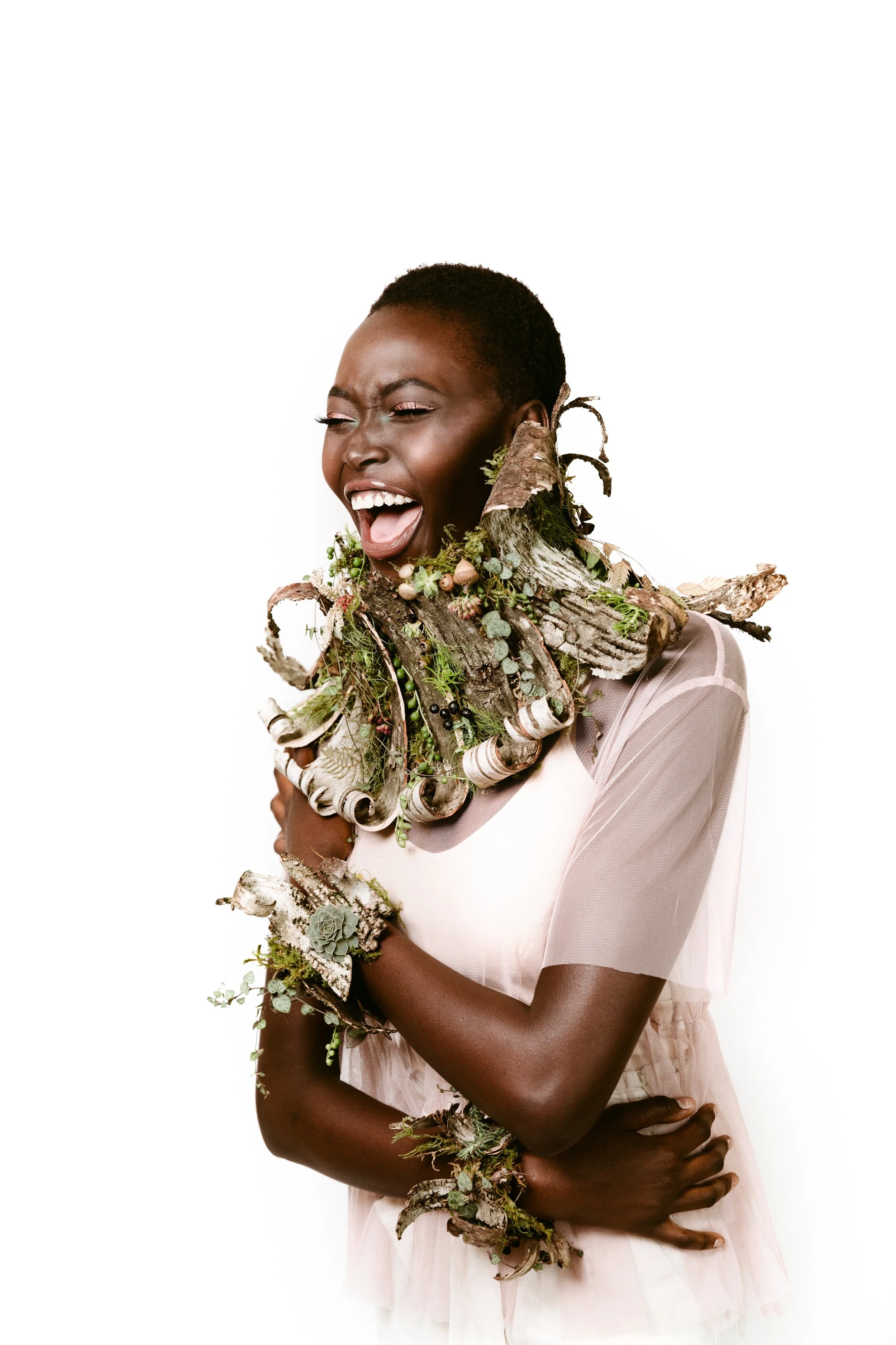 Francoise Weeks botanical fashion couture floral jewelry floral fashion 15