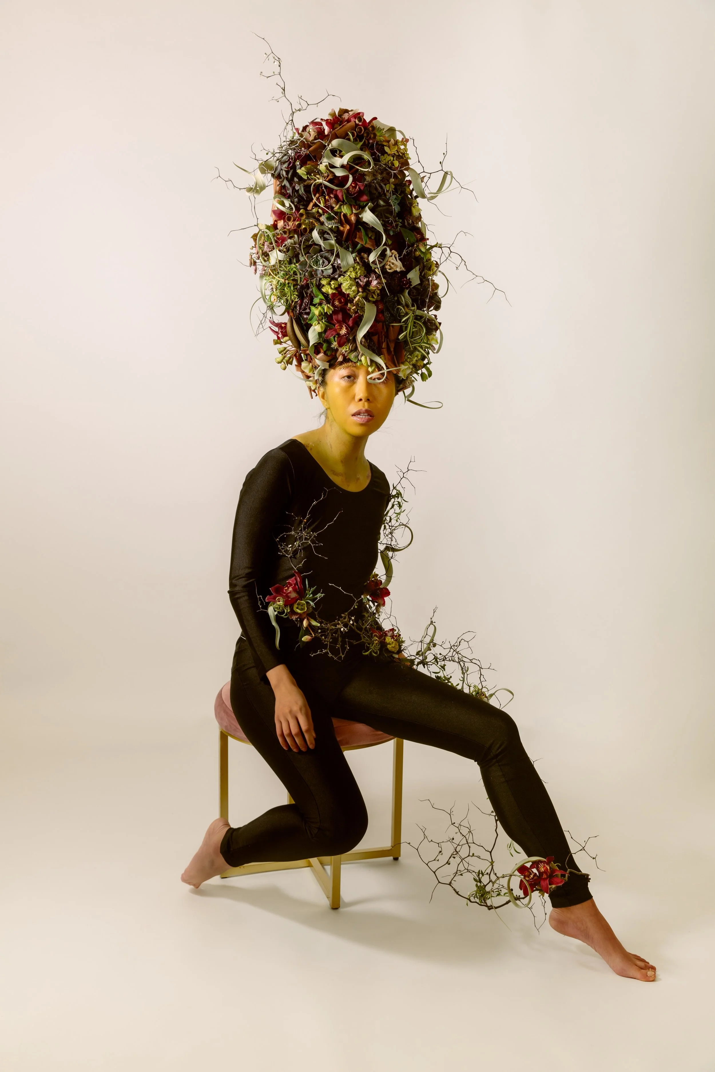 Francoise Weeks botanical fashion couture floral jewelry floral fashion 31