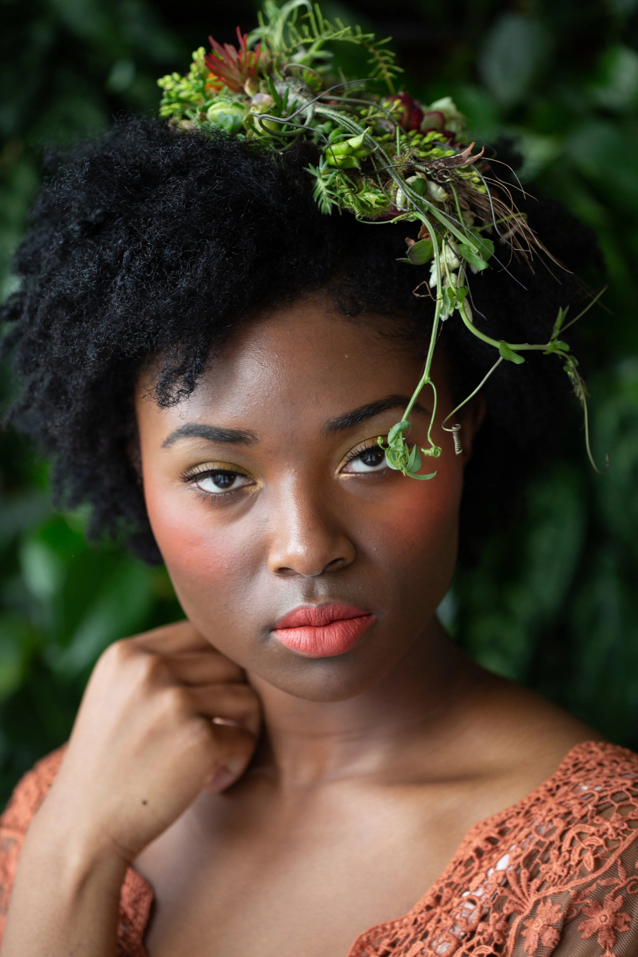 Francoise Weeks botanical fashion couture floral jewelry floral fashion 65