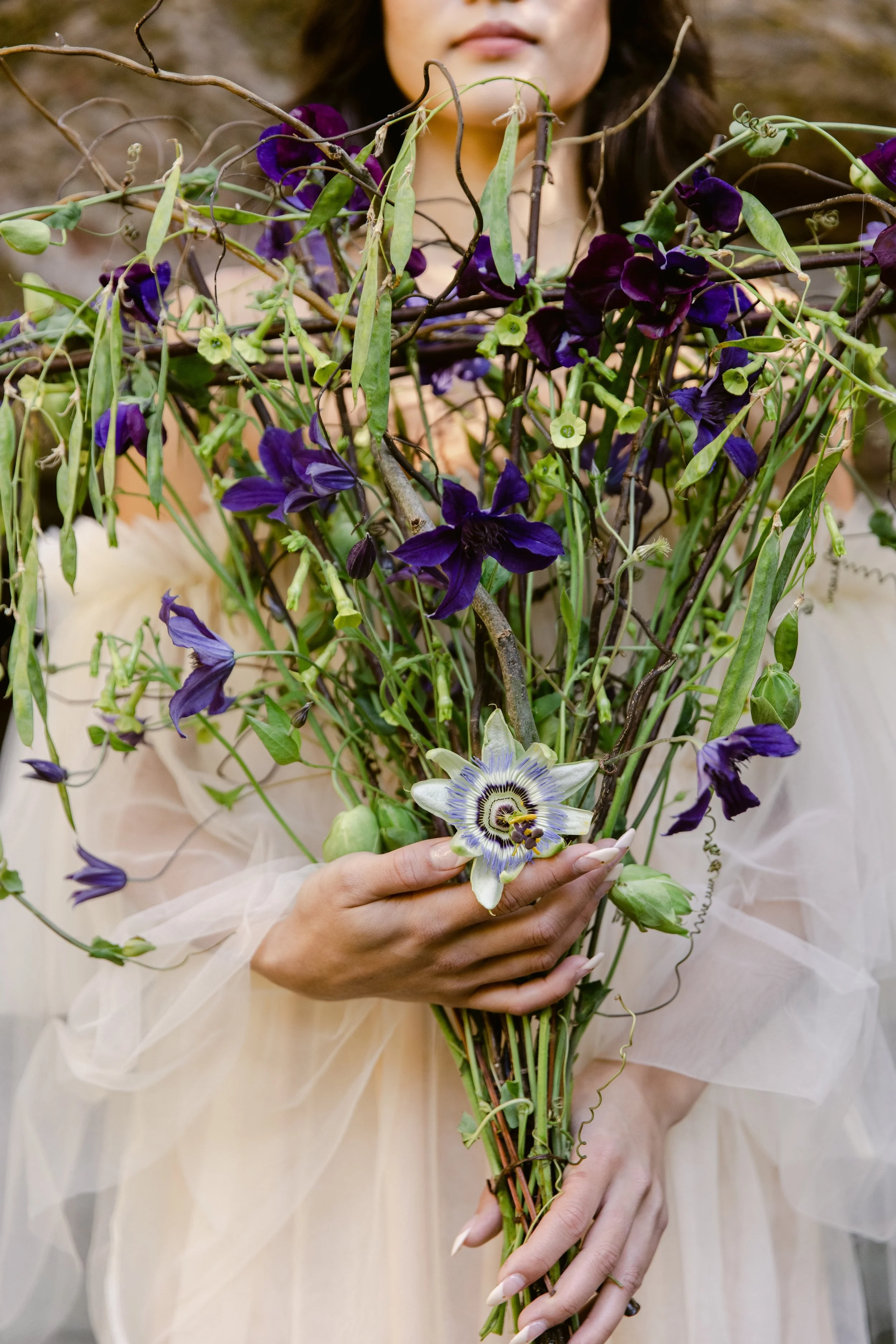 Francoise Weeks botanical fashion couture floral jewelry floral fashion 93