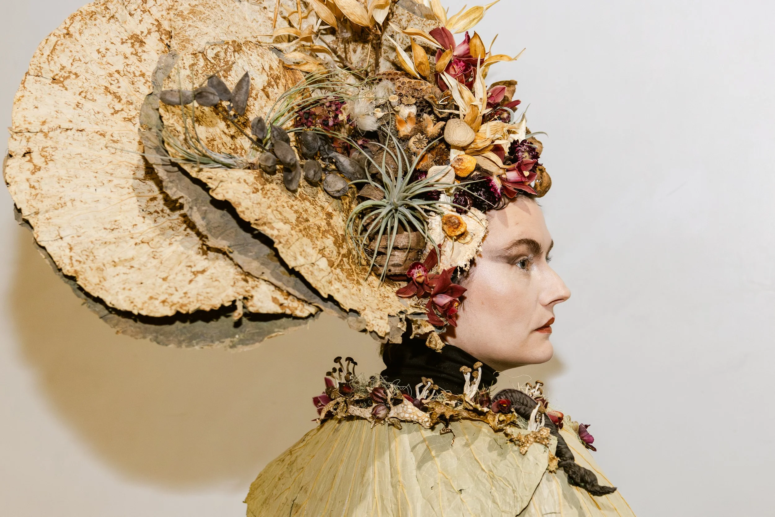 Francoise Weeks botanical fashion couture floral jewelry floral fashion 45