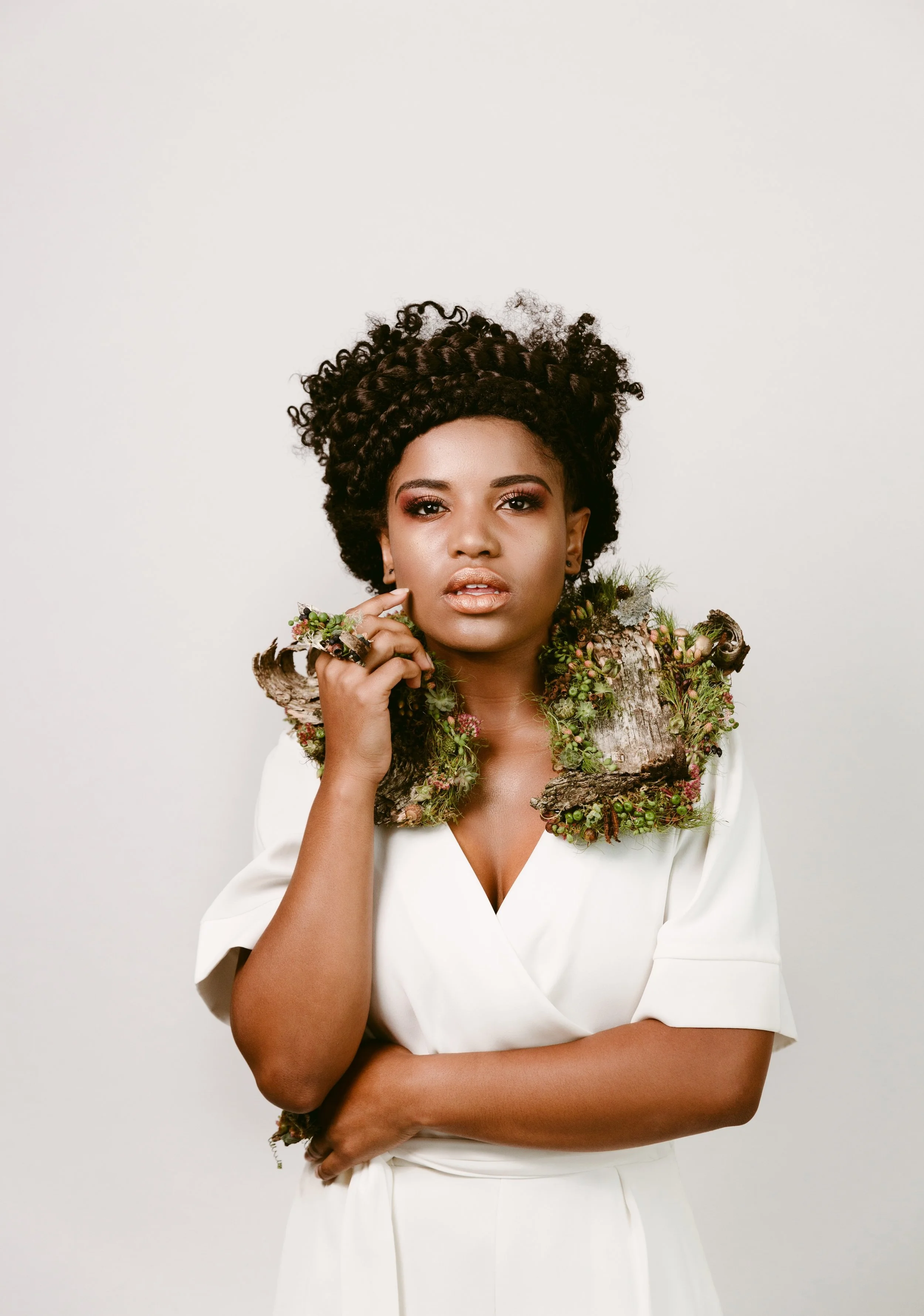 Francoise Weeks botanical fashion couture floral jewelry floral fashion 28