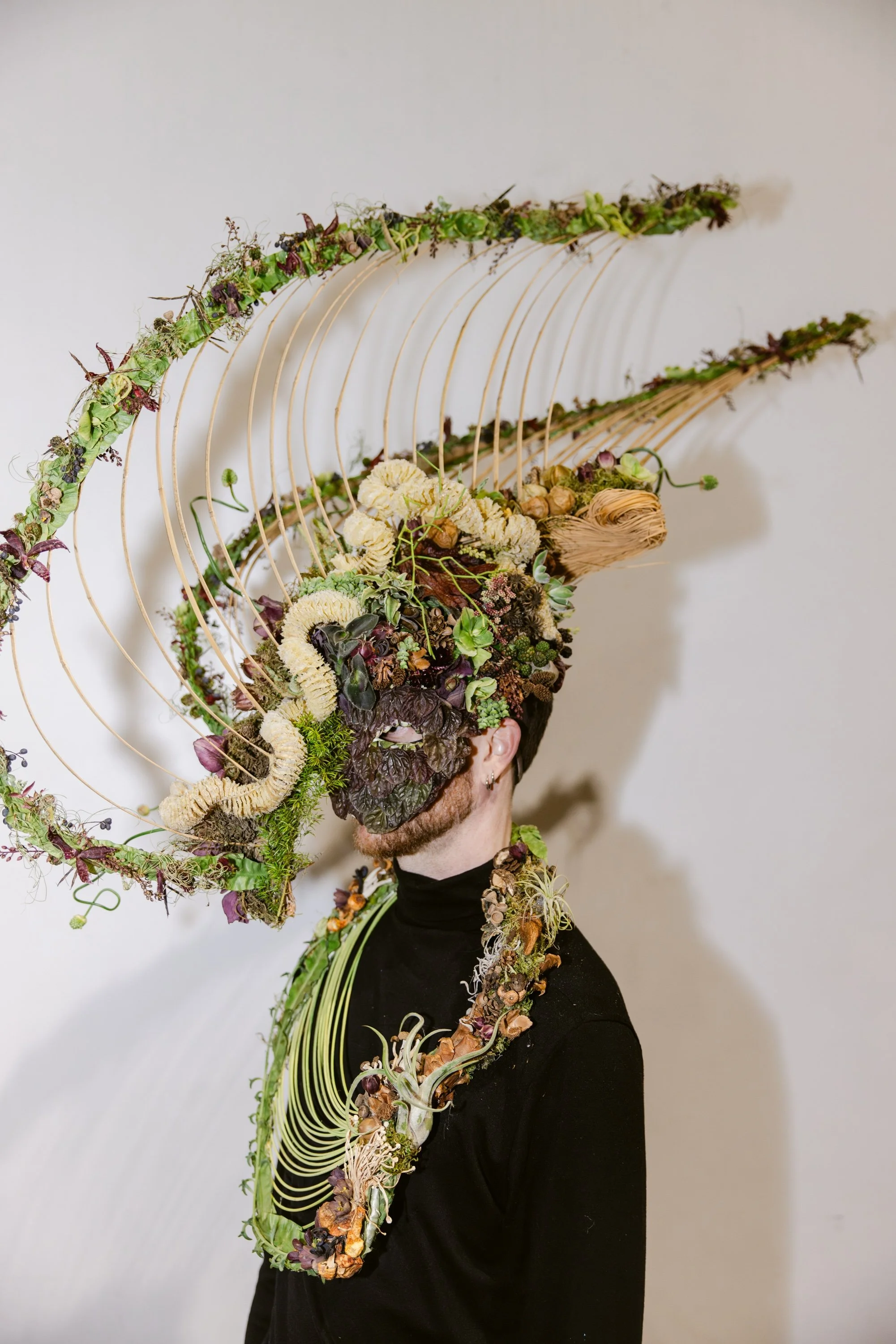 Francoise Weeks botanical fashion couture floral jewelry floral fashion 49