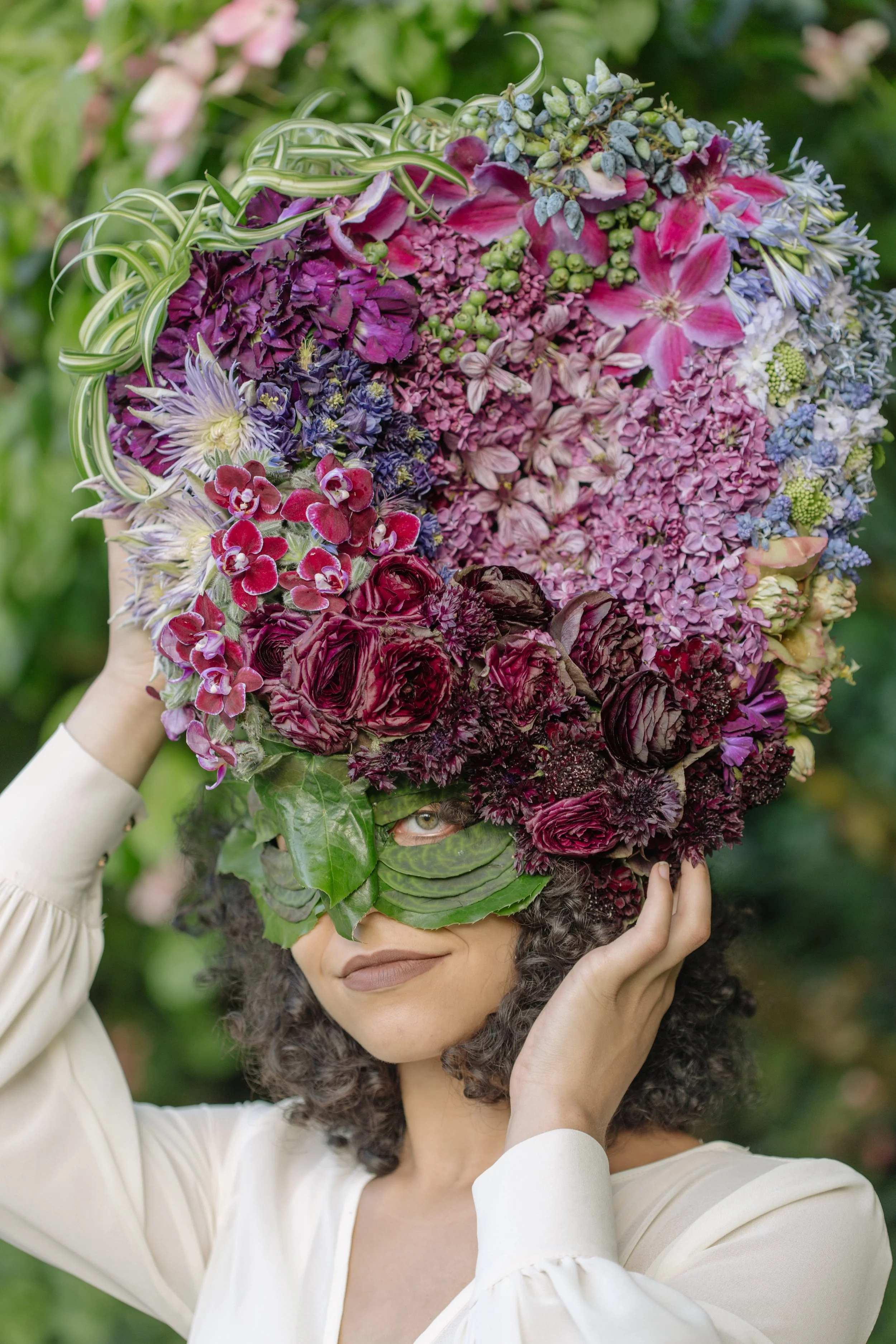 Francoise Weeks botanical fashion couture floral jewelry floral fashion 86