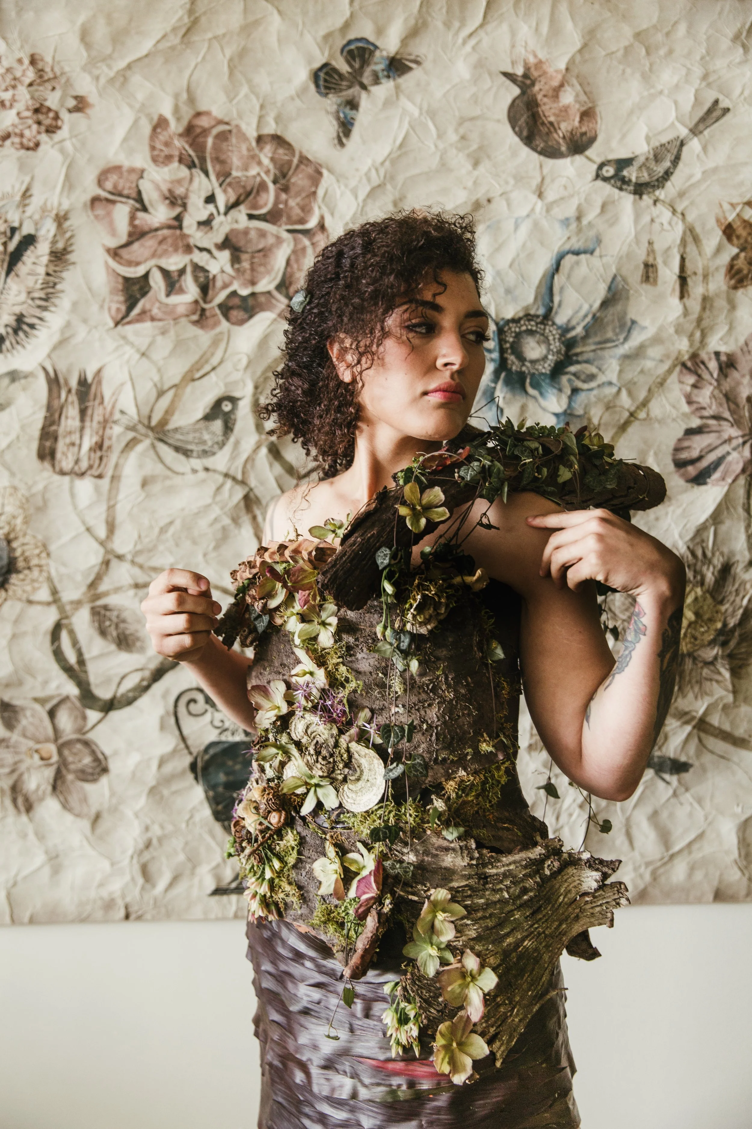 Francoise Weeks botanical fashion couture floral jewelry floral fashion 7