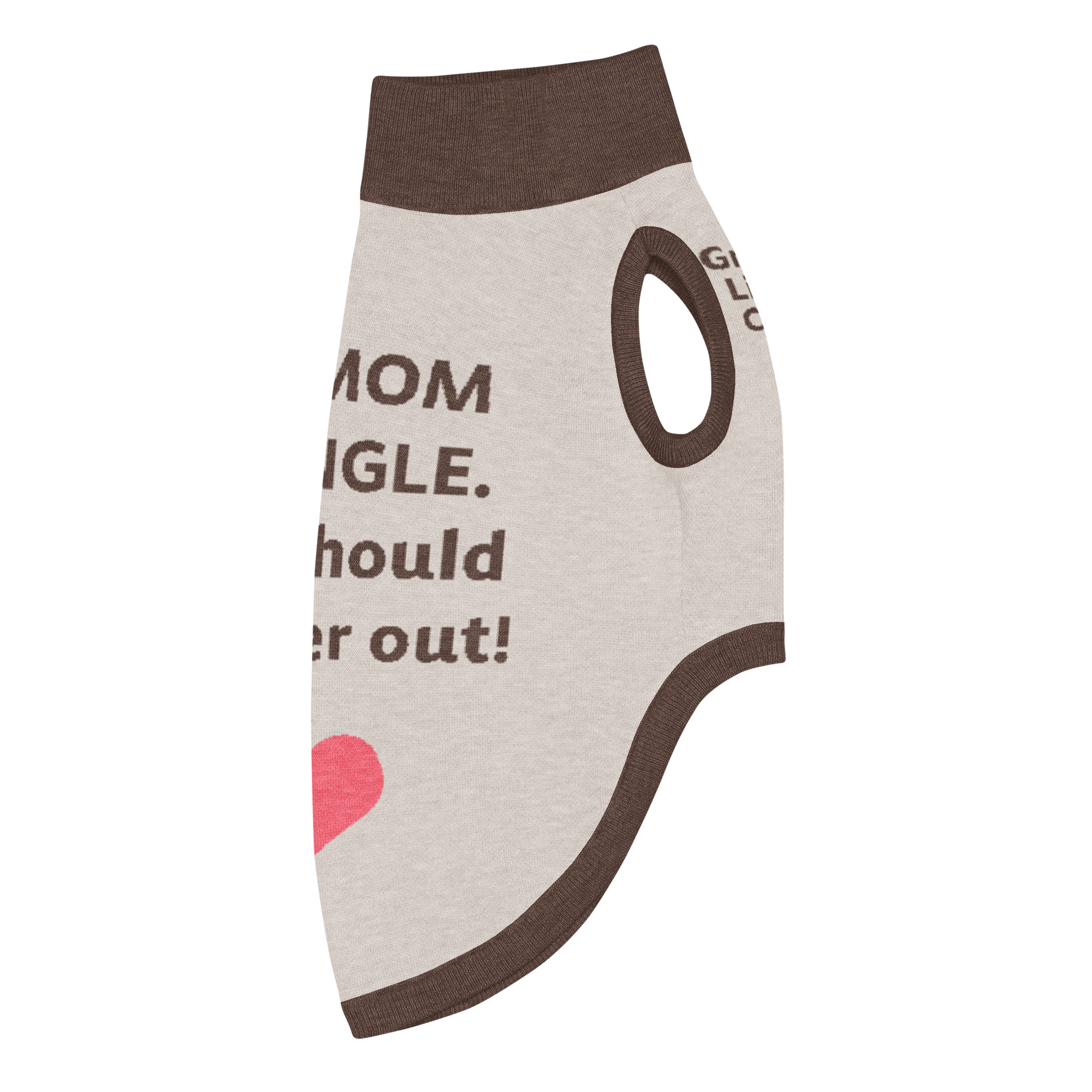 My MOM is SINGLE | Grab Life Company knitted pet sweater