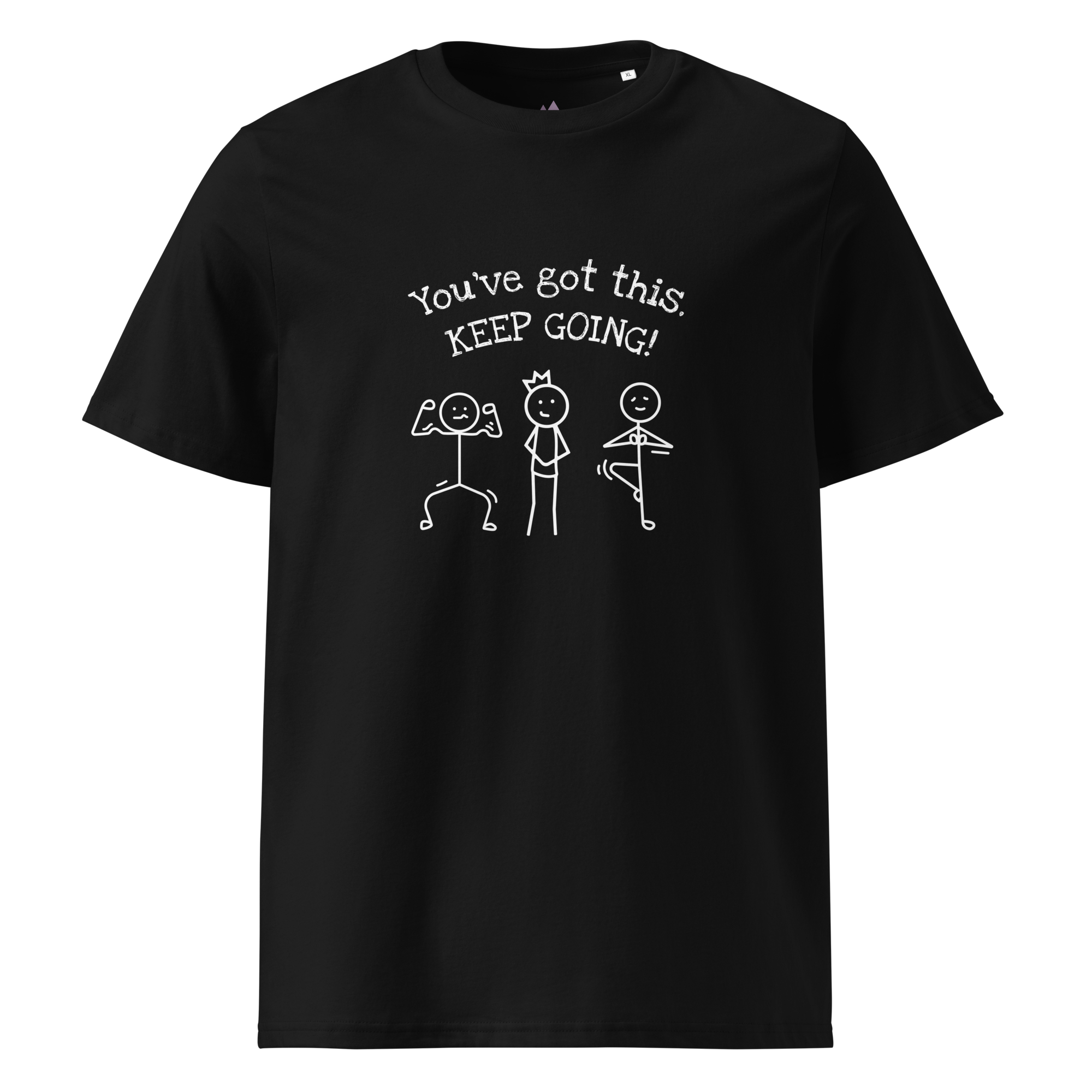 Grab Life Company t-shirt with You've Got This Keep Going printed in white on the front of a black shirt.