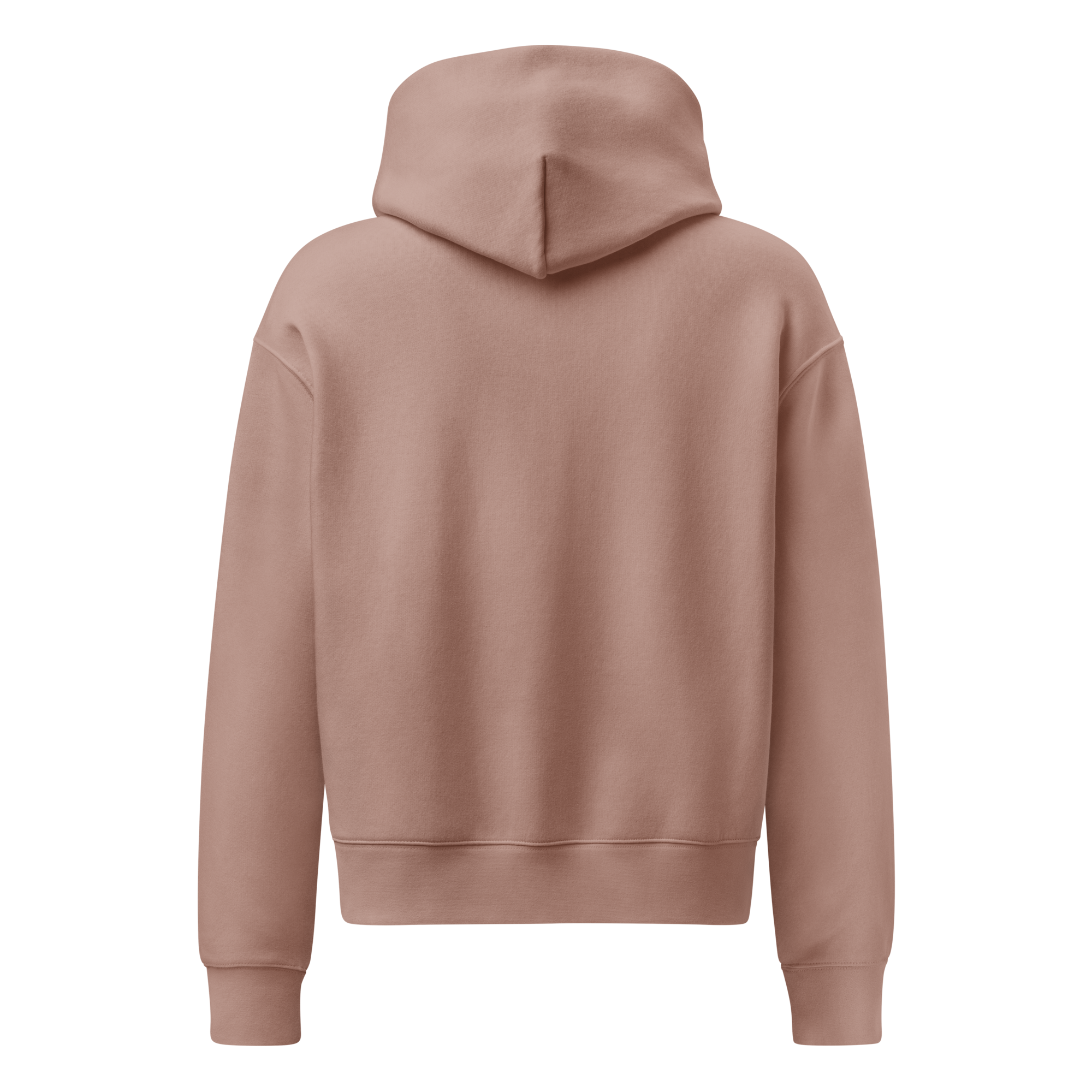 Grab Life Company women's relaxed hoodie with Dating Apps are out Style printed in Hippie Pink on hazy pink sweatshirt. Image shows back of sweatshirt.