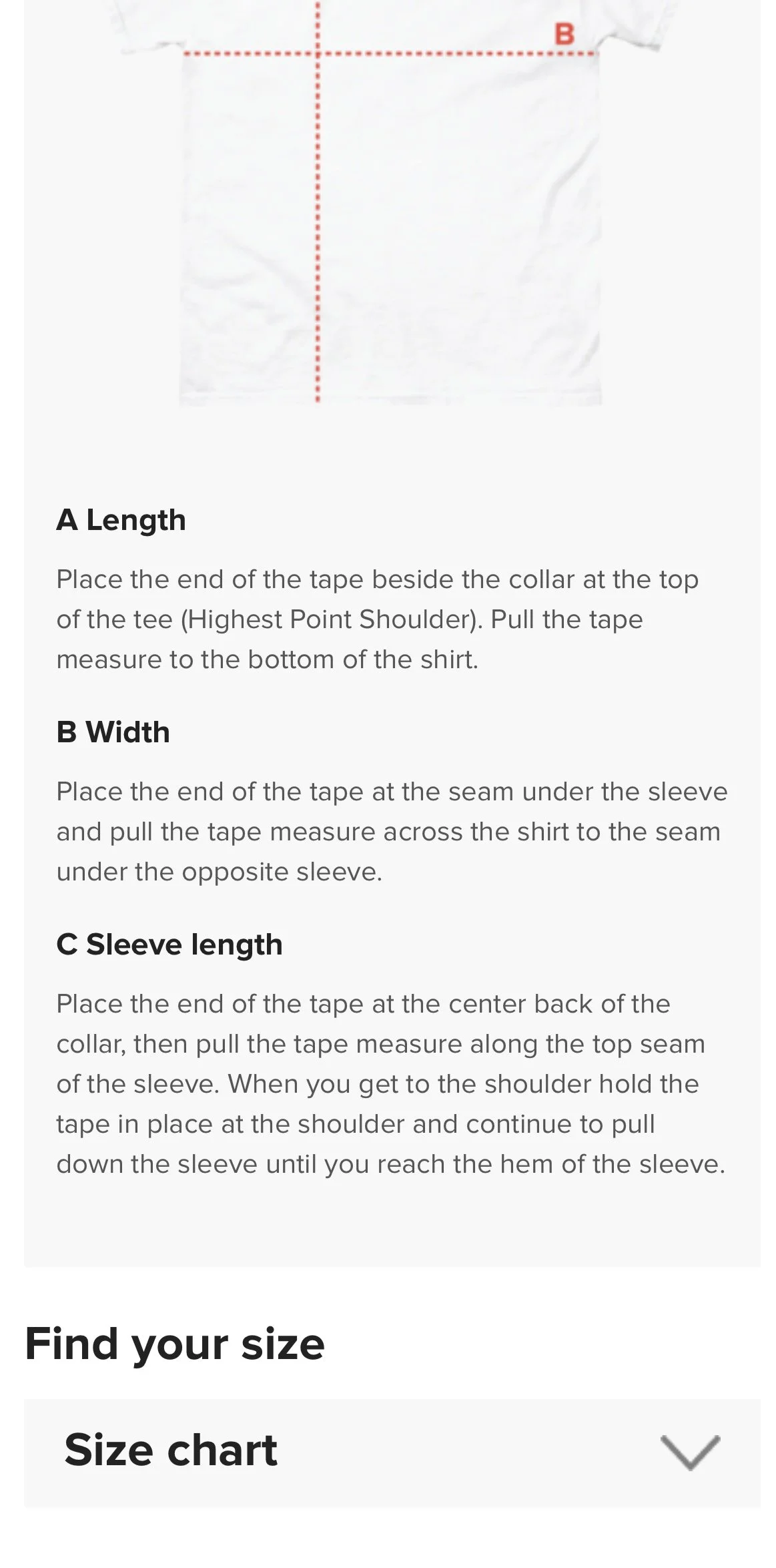 Size Guidelines for But First You Must Leap t-shirt from Grab Life Company.