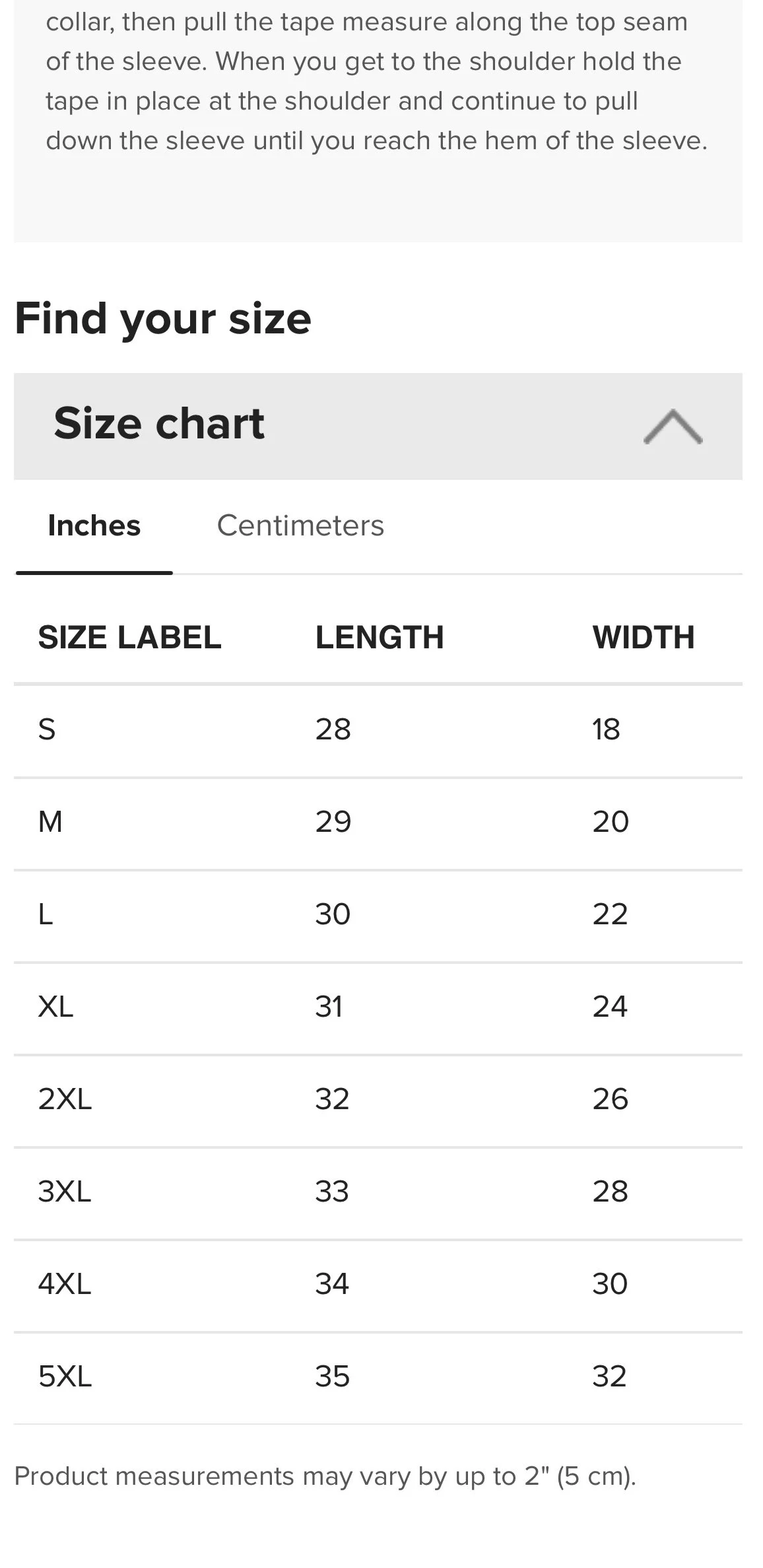 Size Guidelines for But First You Must Leap t-shirt from Grab Life Company.