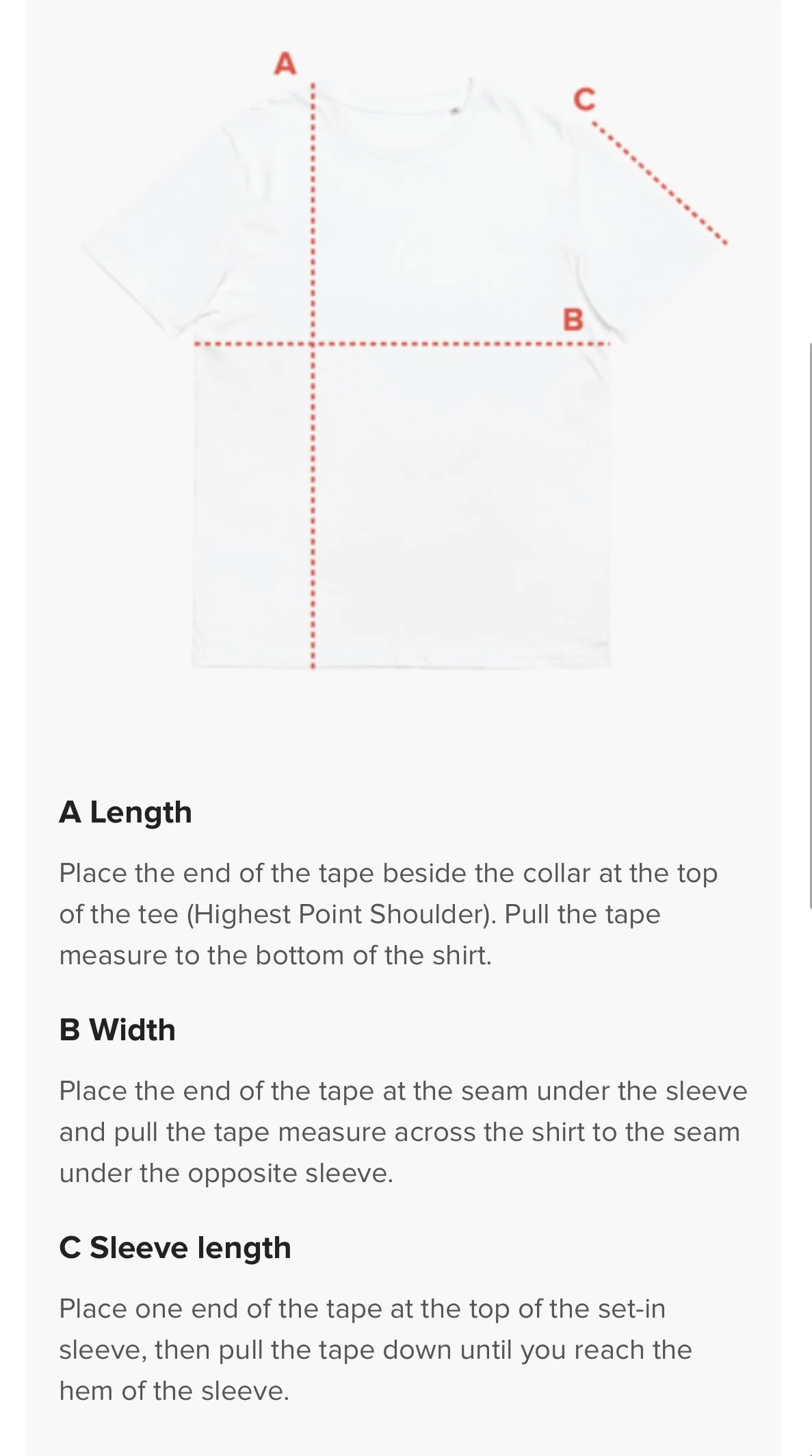 Image of Size Guidelines