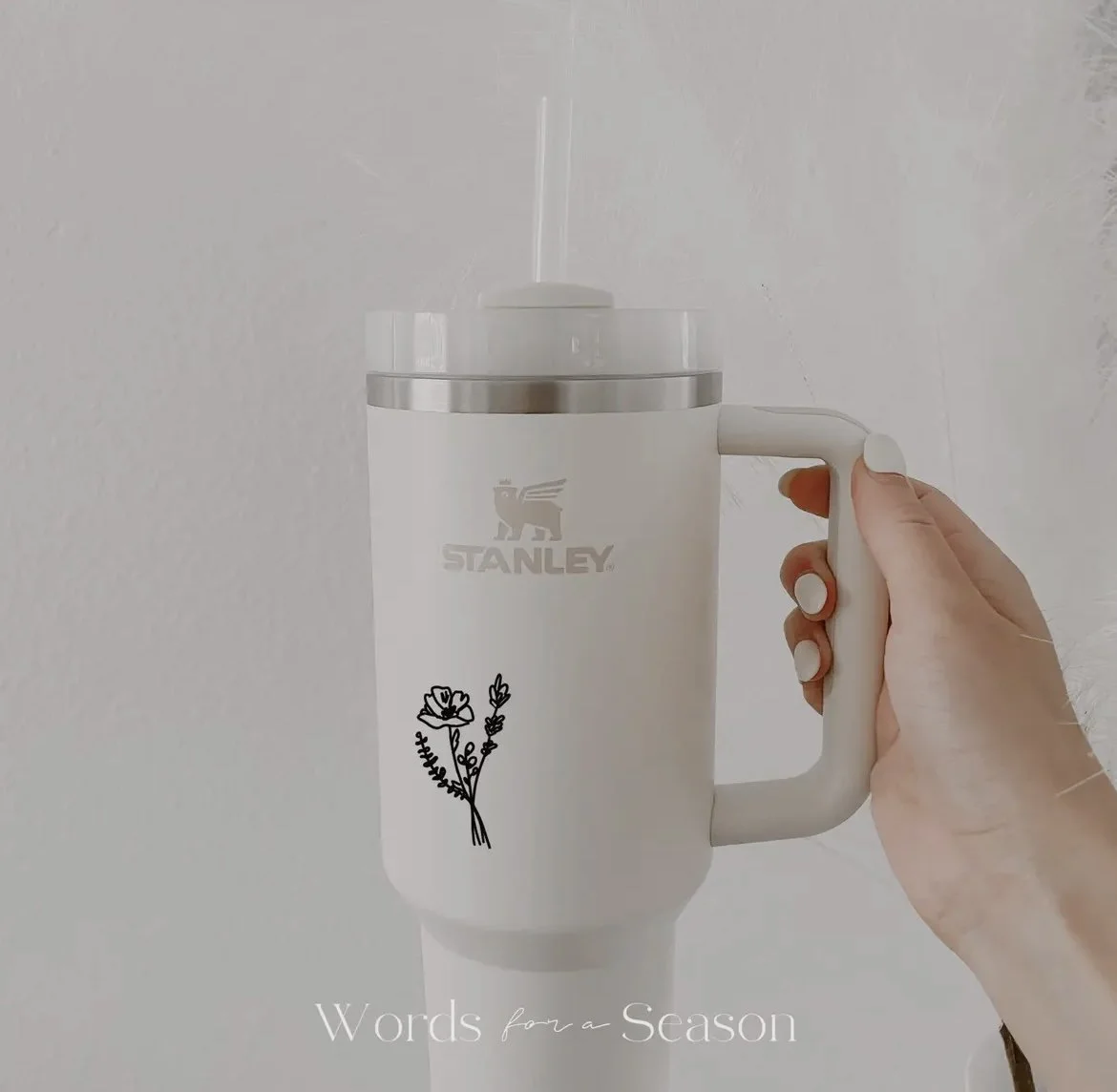 Words for a Season floral sticker