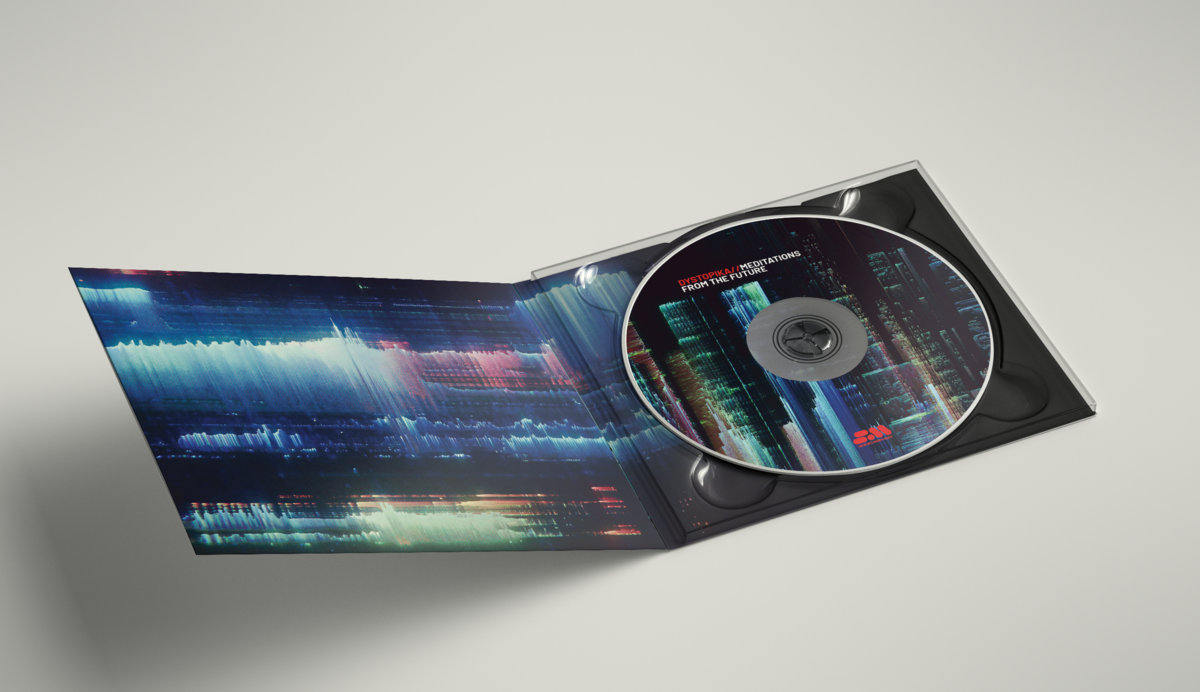 The Dystopika digipak features artwork by Rob Sheridan who was art director for NIN and who also worked on Pearl jam’s visuals live show.