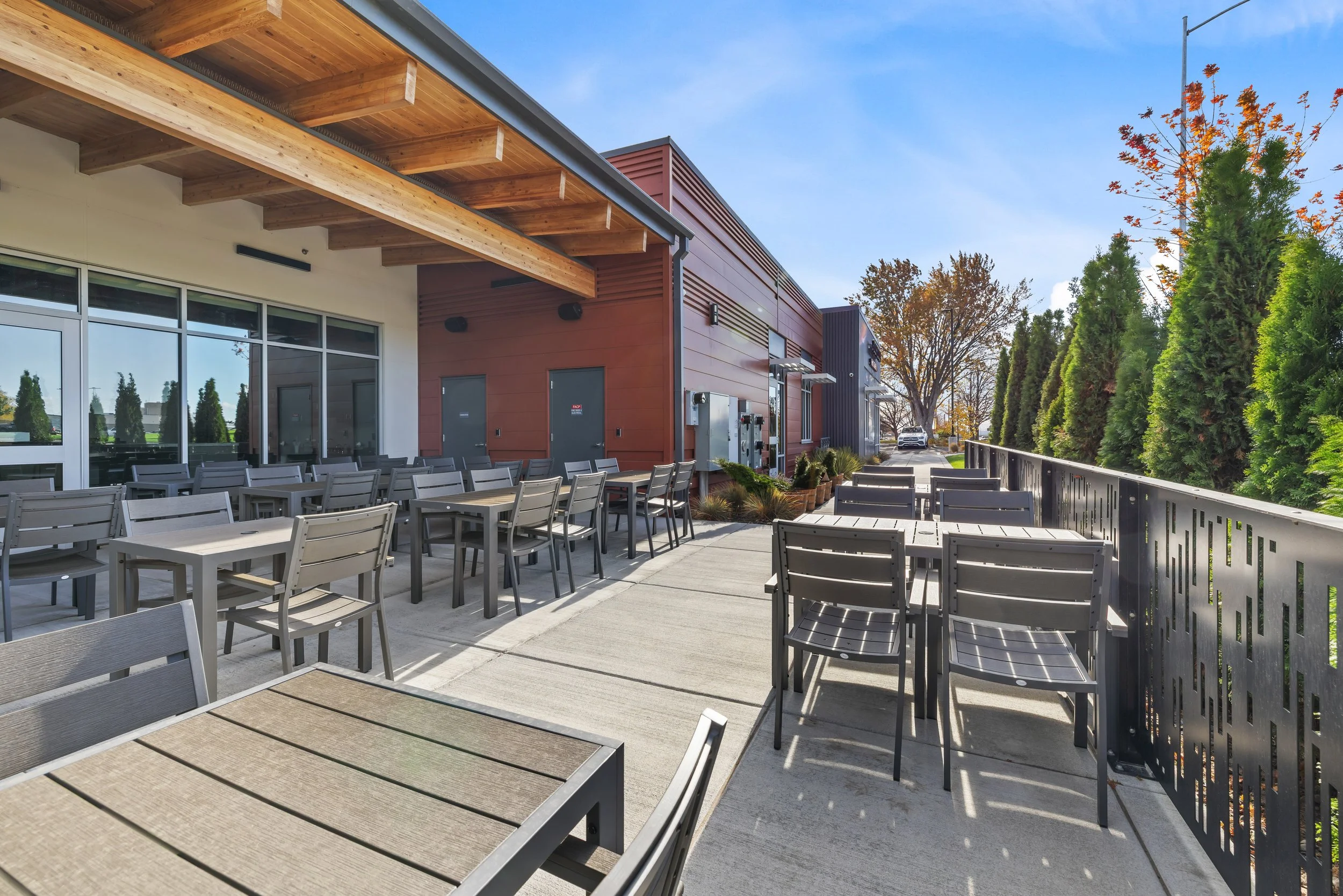 Outdoor patio seating