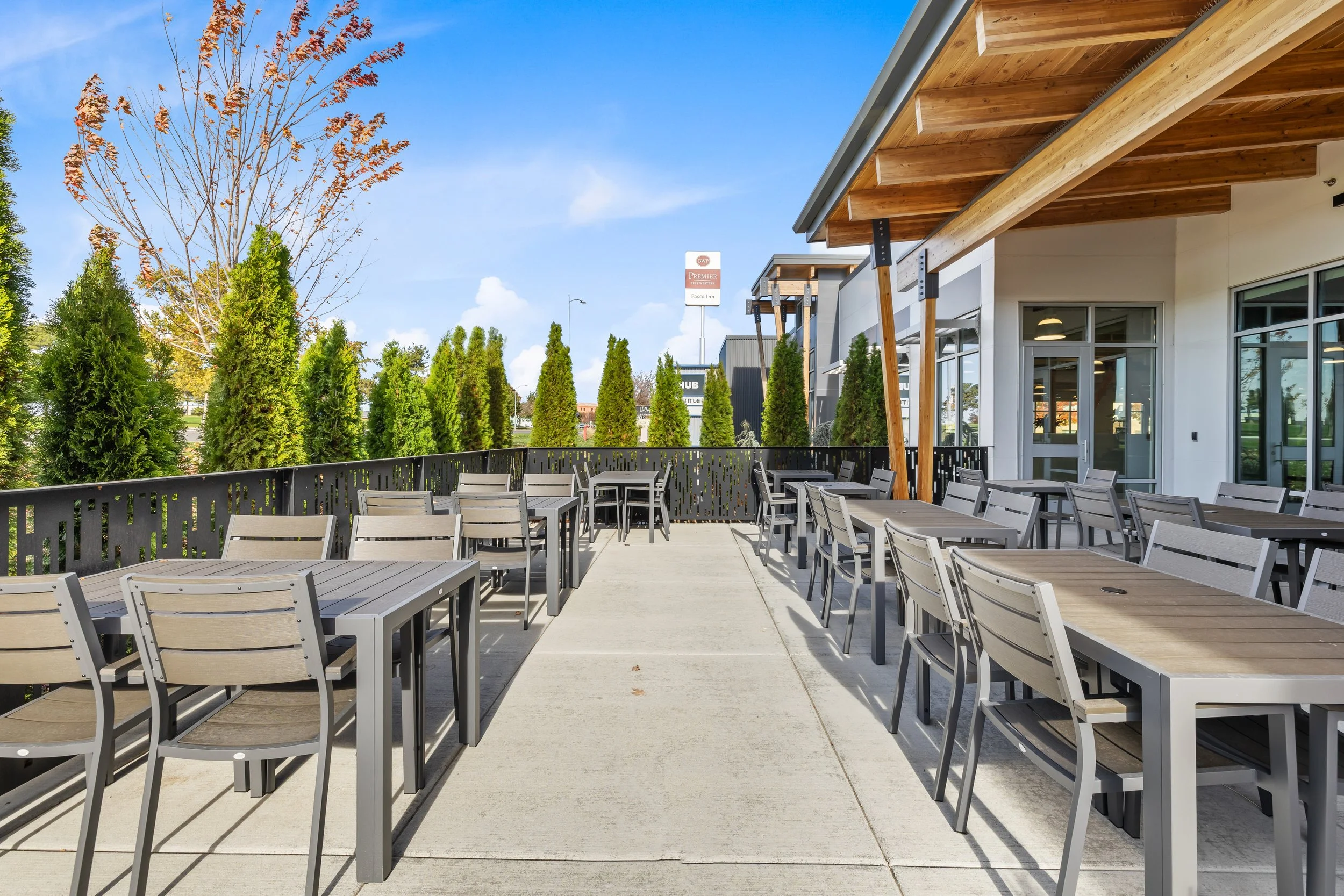 Outdoor patio seating
