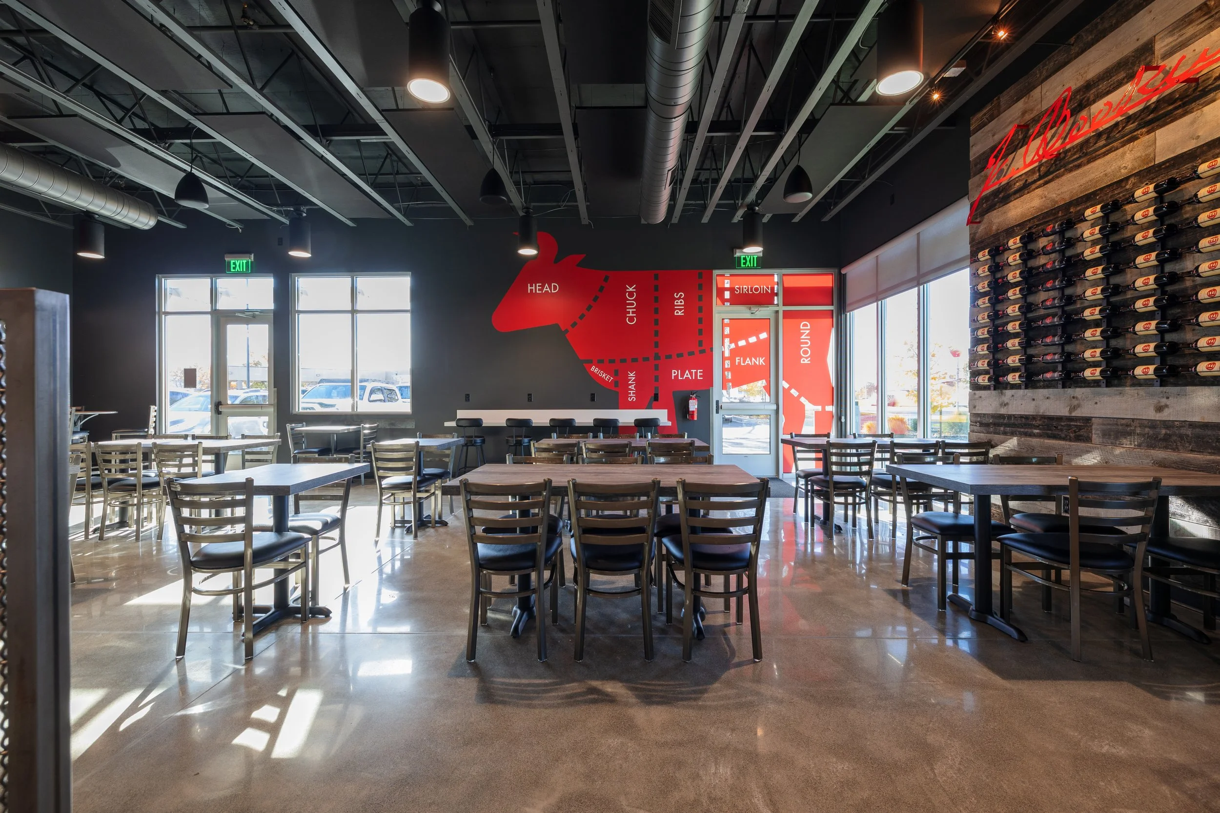 Inside of the eatery