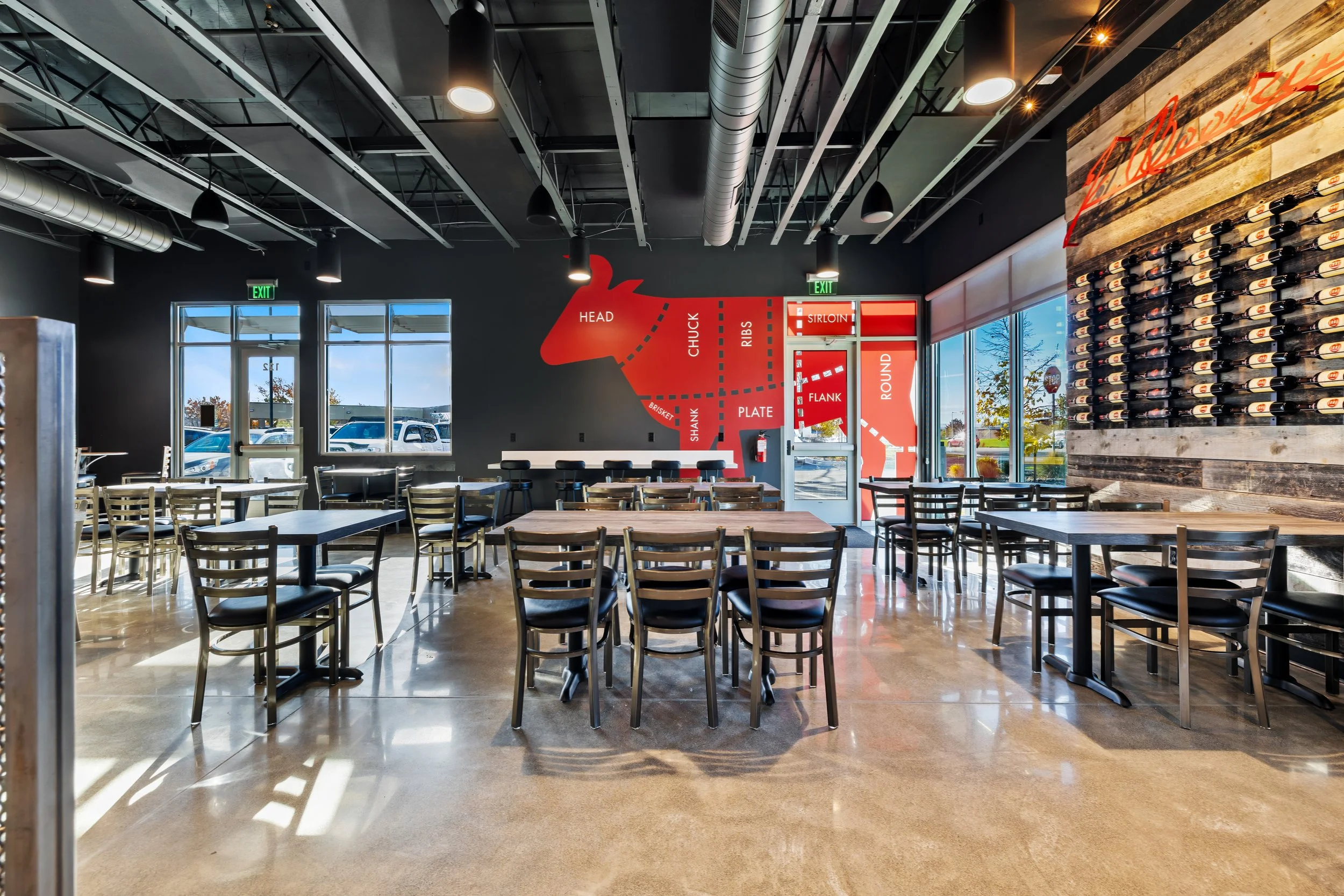 Inside the restaurant