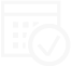 A checkmark icon over a calendar or schedule background.