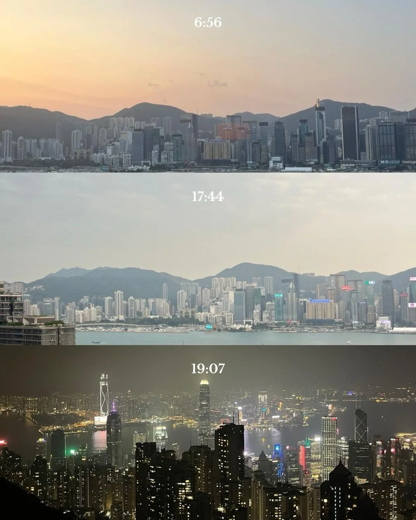 Hong Kong, seg&uacute;n la hora 🏙️