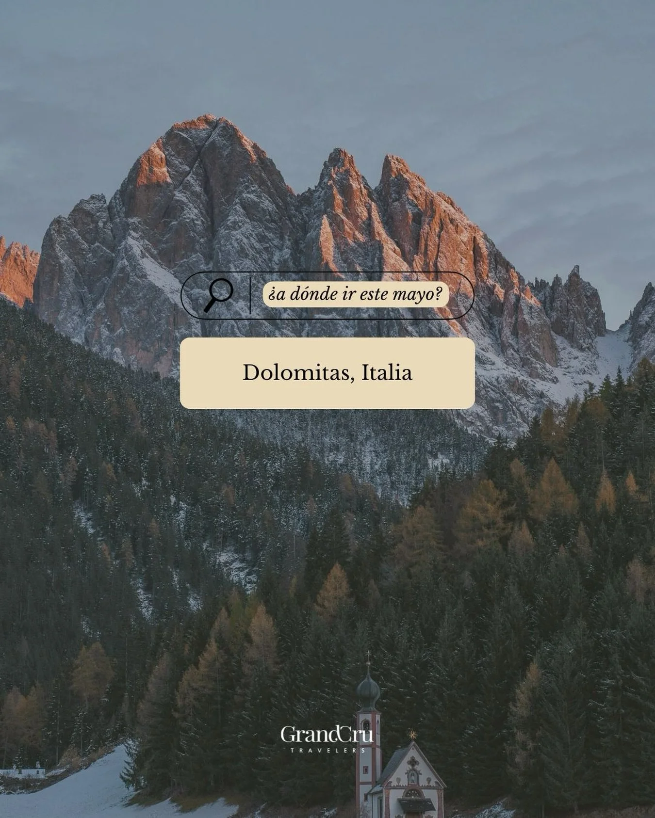 Naturaleza en su punto m&aacute;s verde, menos afluencia y temperaturas perfectas para caminatas sin prisa. 

Uno de esos destinos que funcionan especialmente bien fuera de temporada alta. 

&iquest;Team monta&ntilde;a en primavera? 

#Dolomitas #Gra