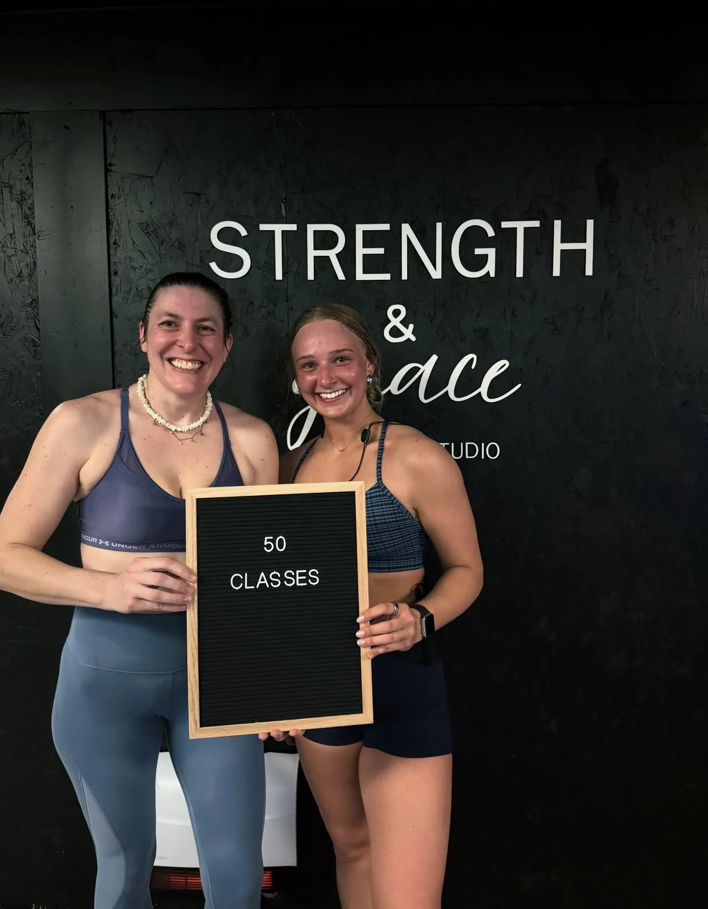 So proud of Amanda for hitting her 50 class milestone this morning! She&rsquo;s been absolutely rockin these classes! Way to go girl! 🙌🏽🖤