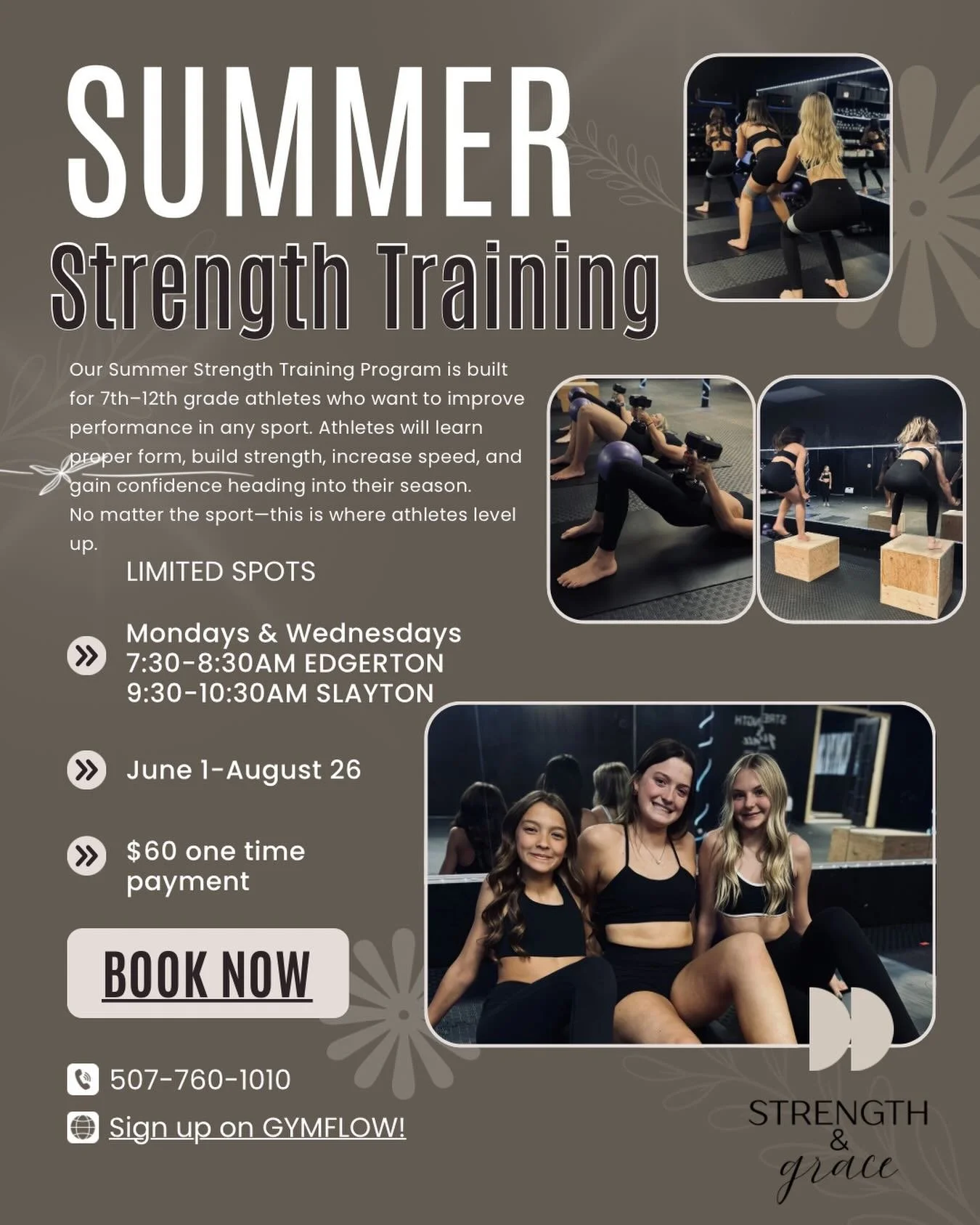 ☀️ SUMMER STRENGTH TRAINING ☀️
EDGERTON LOCATION ADDED🥰💪🔥
Our Summer Strength Training Program is designed for 7th&ndash;12th grade athletes who want to build strength, improve speed, and boost confidence heading into their sport. No matter what y