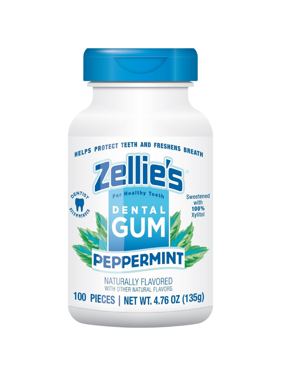 Zellie's | 100% Xylitol Sugar Free Peppermint Chewing Gum | Peppermint Flavor (100 Count (Pack of 1))