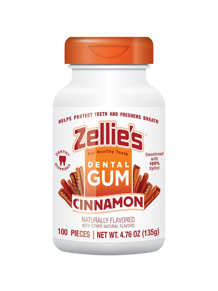Zellie's | 100% Xylitol Sugar Free Cinnamon Chewing Gum | Cinnamon Flavor (100 Count (Pack of 1))