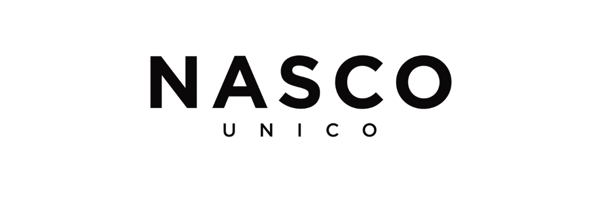 Logo of NASCO UNICO with bold black letters and a decorative star above the letter N.