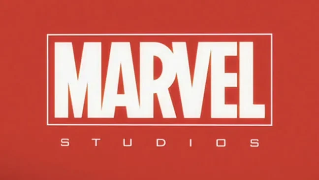 Marvel Studios logo with red background