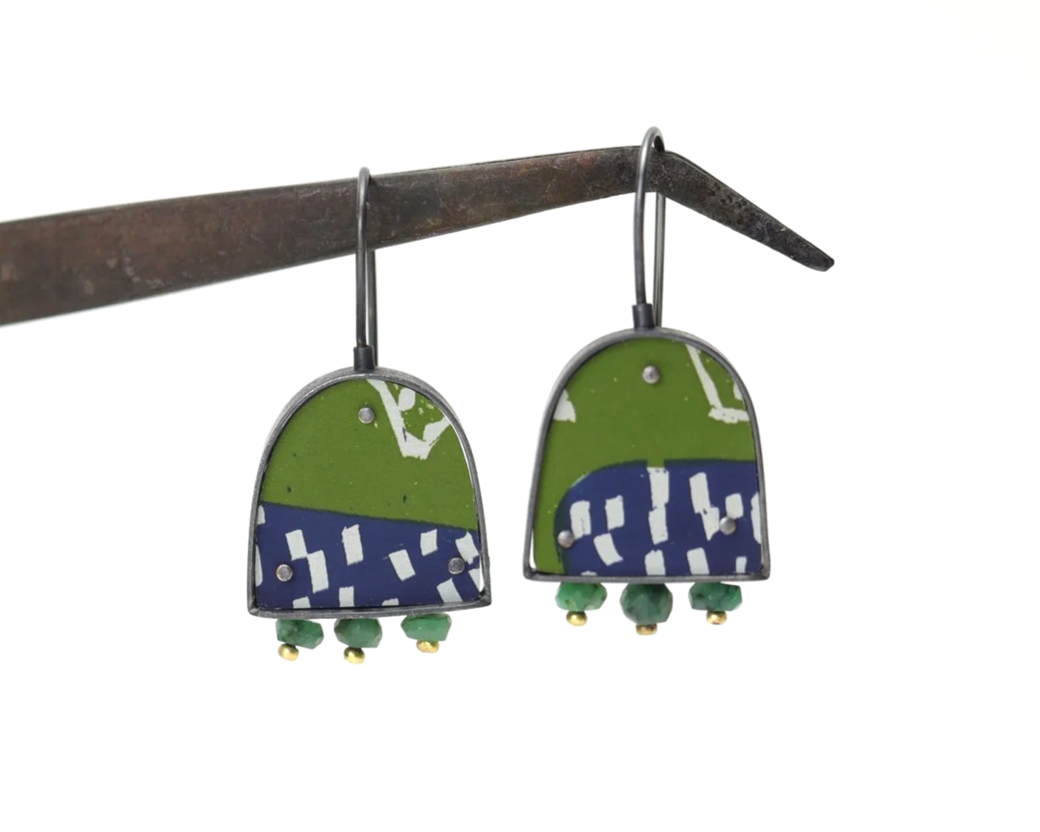 Arch Framed Drops - emeralds