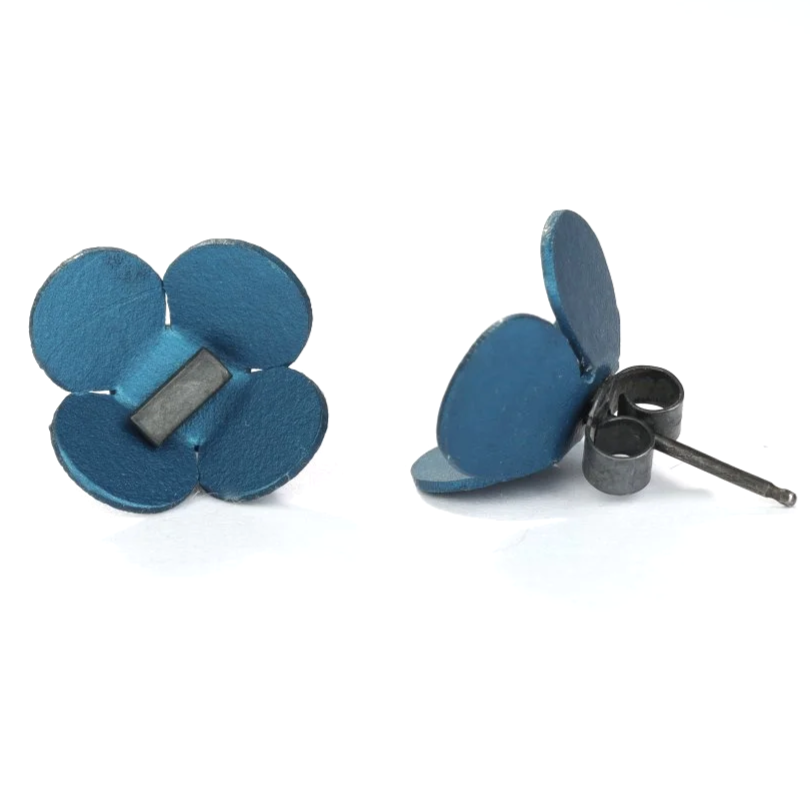 Little Petal studs - blue