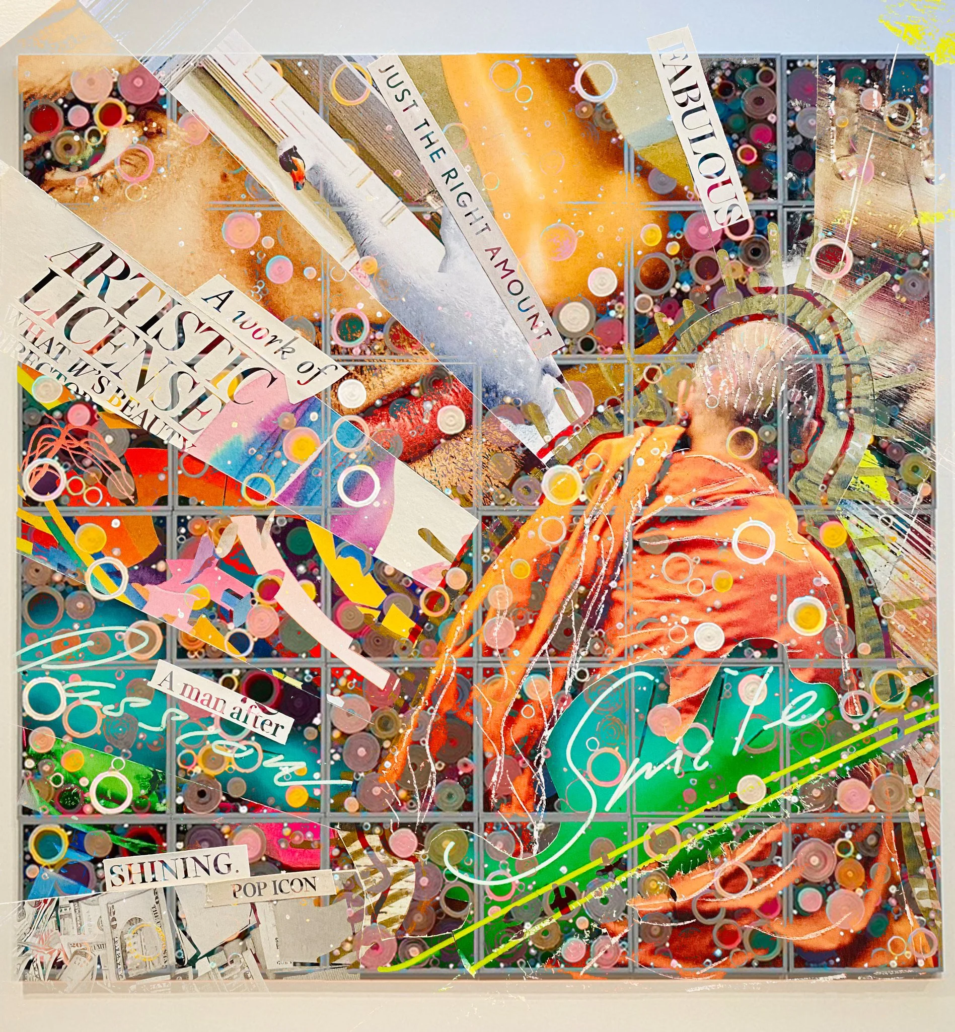 Safe to Be Me intuitive mixed media collage by Ericson Proper created through the Intuiti::Process of Creative Unfoldment