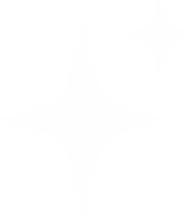 White star-shaped sparkles on a black background.