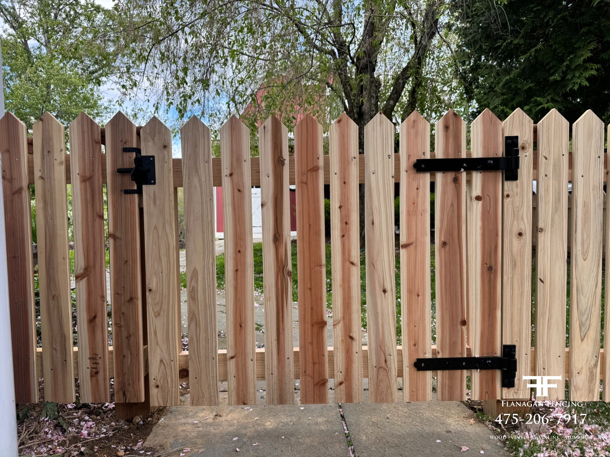 Custom cedar mortise & tenon gate in Brookfield, CT