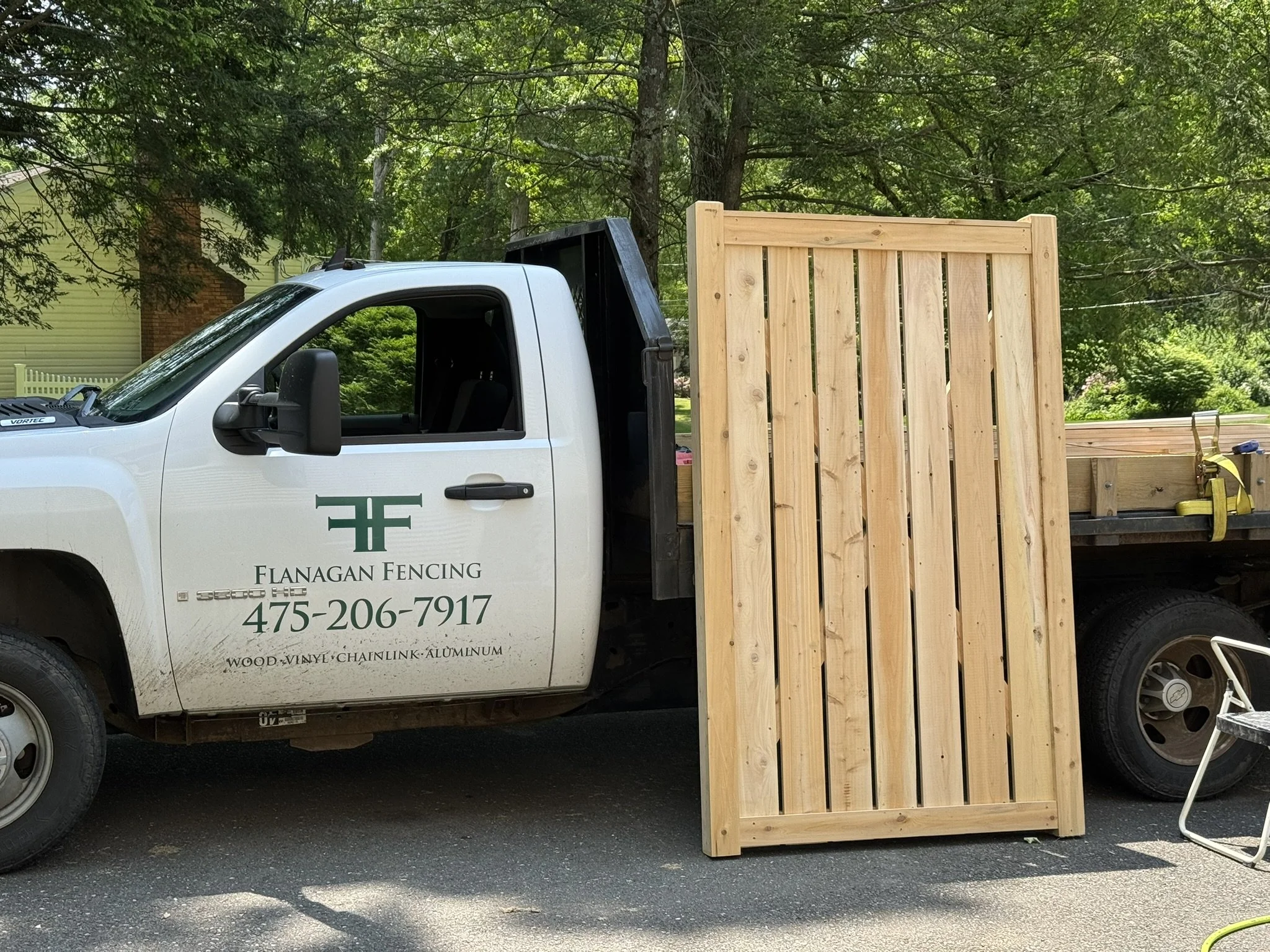Custom semi-privacy cedar gate fabrication in Newtown CT
