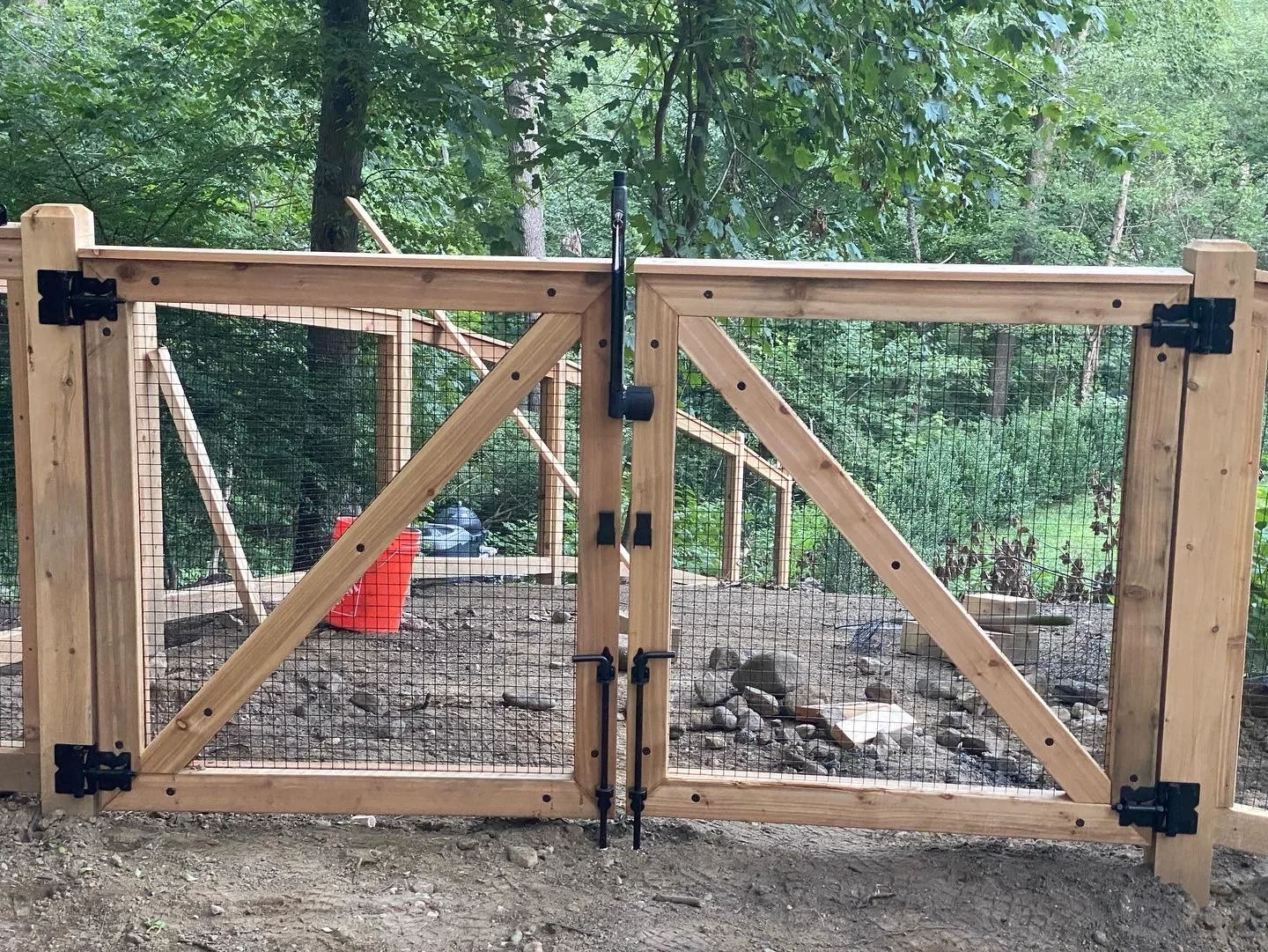 cedar picture frame fence gates for pool in New Canaan CT