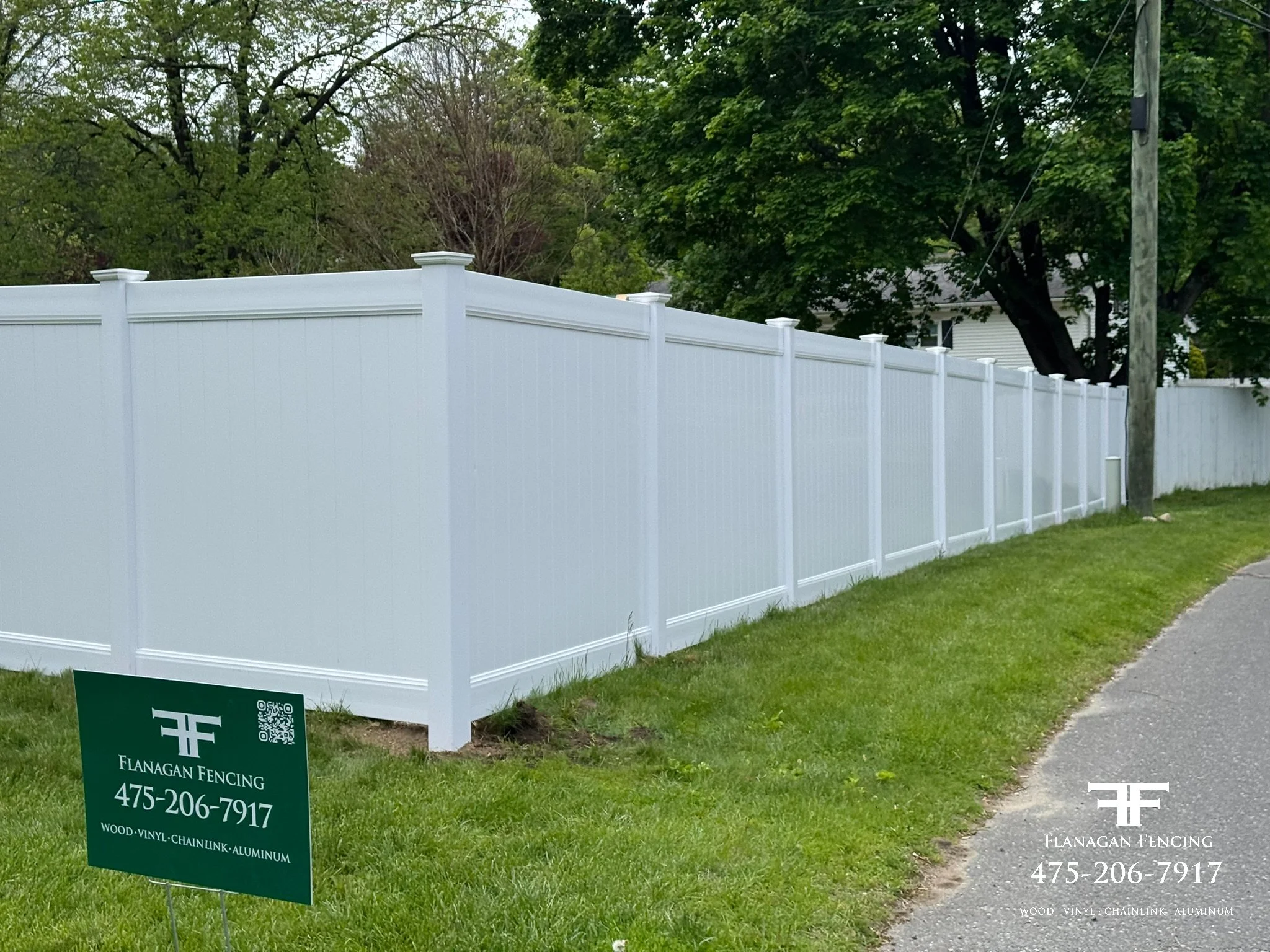 Vinyl Tongue & Groove Privacy fence in Bethel, CT
