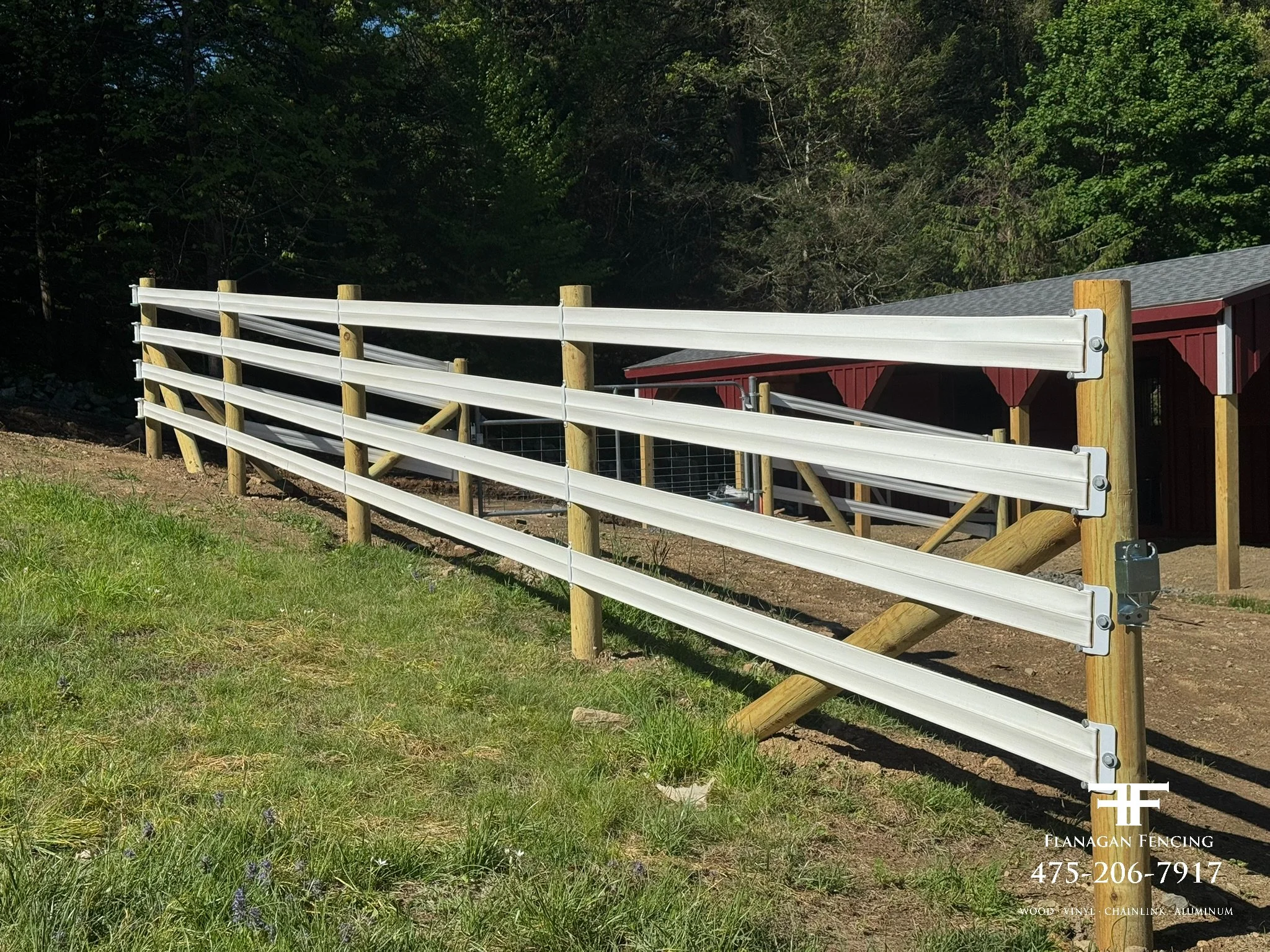 Ramm horse fencing installed in Bethel, CT.