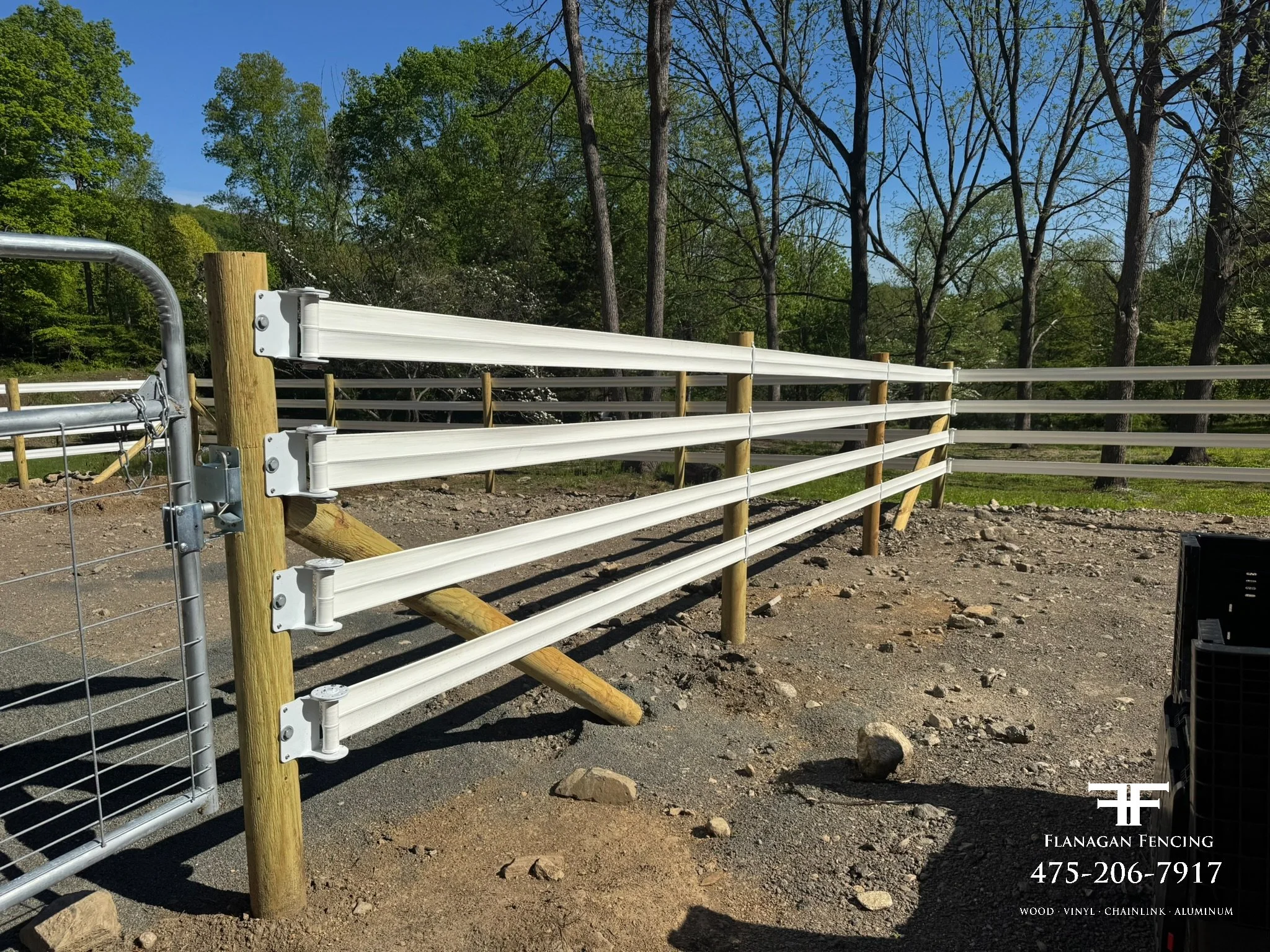 Ramm horse fencing installed in Bethel, CT.