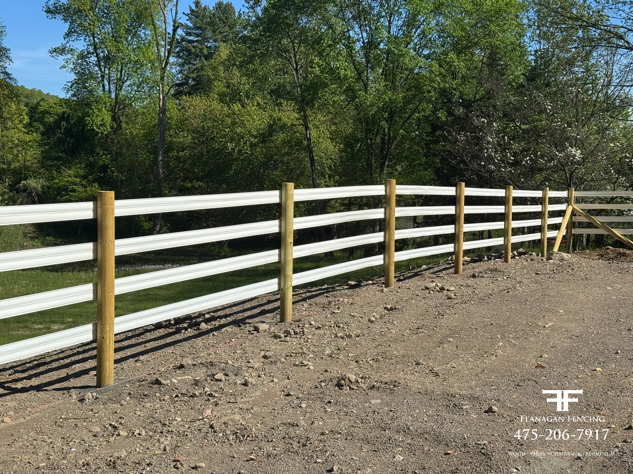 Ramm horse fencing installed in Bethel, CT.